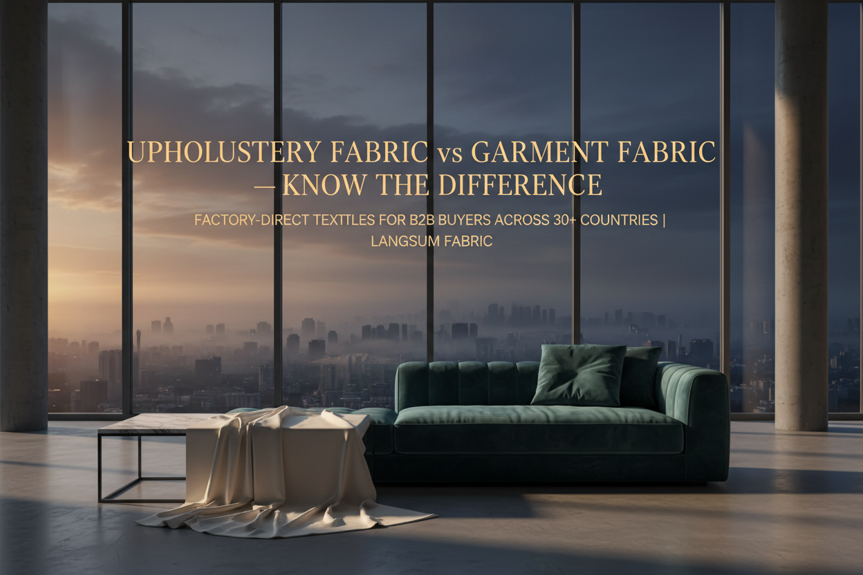 Upholstery Fabric vs Garment Fabric: Key Structural Differences You Should Know