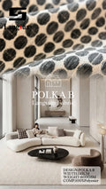 POLKA B Chenille Fabric Woven Jacquard Fabric – 600gsm, 56" Wide, 11 Colors