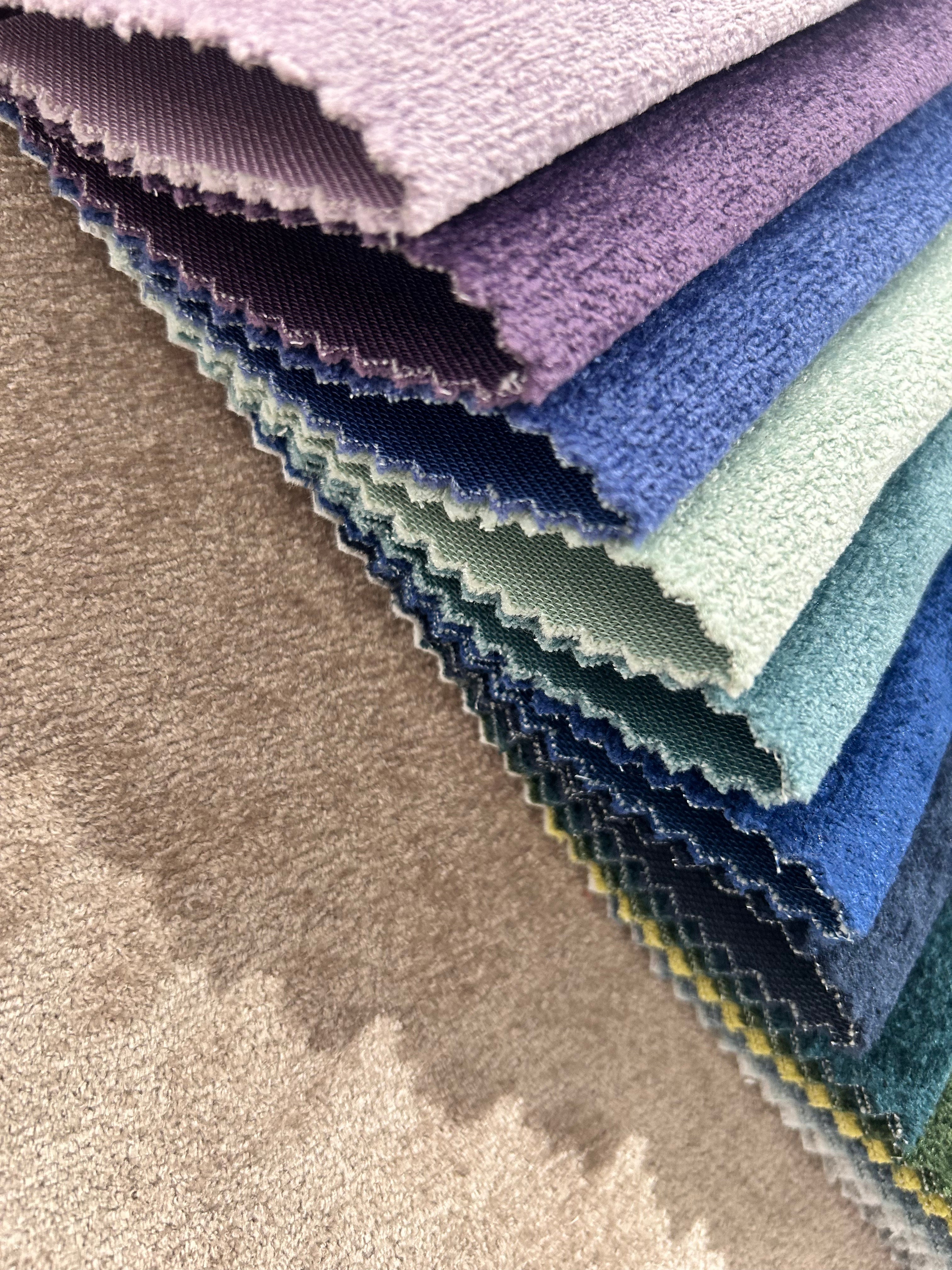 AURA Velvet Fabric Knitted Fabric Jacquard – 340gsm, 56" Wide, 29 Colors Langsum Fabric