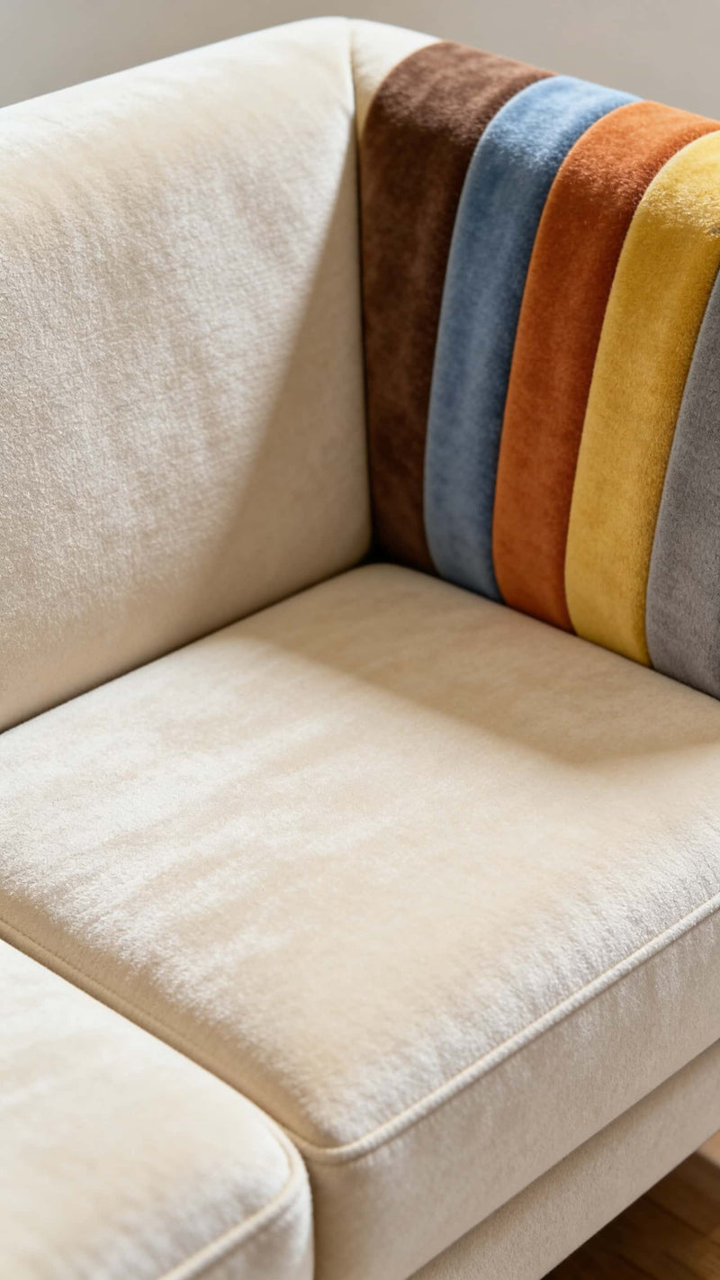 HALO Suede Fabric  Textured Polyester Upholstery Fabric – 450 gsm, 56