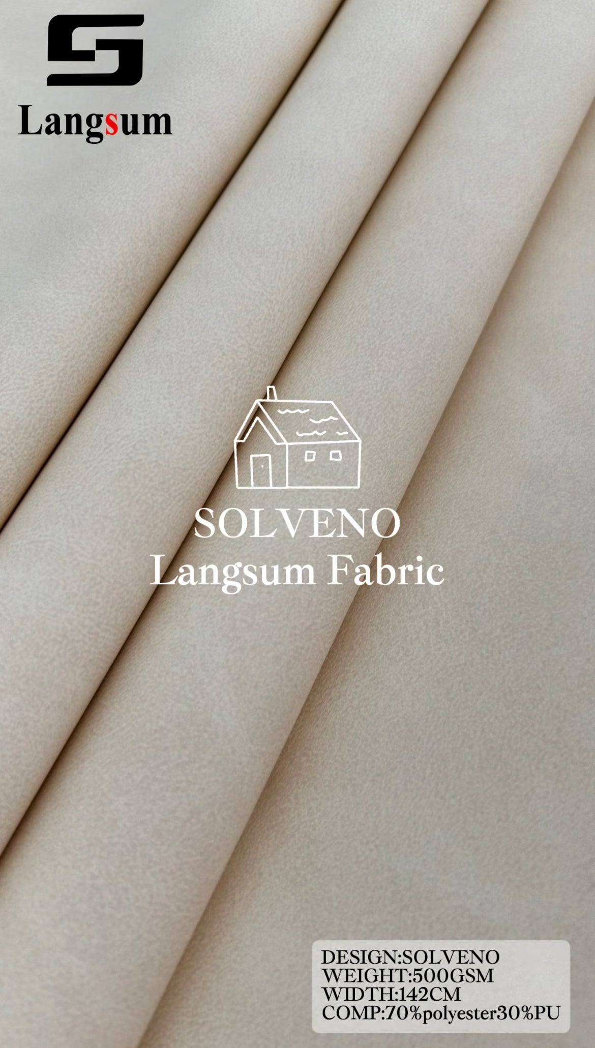 SOLVENO Smooth-Surface Upholstery Fabric Langsum Fabric