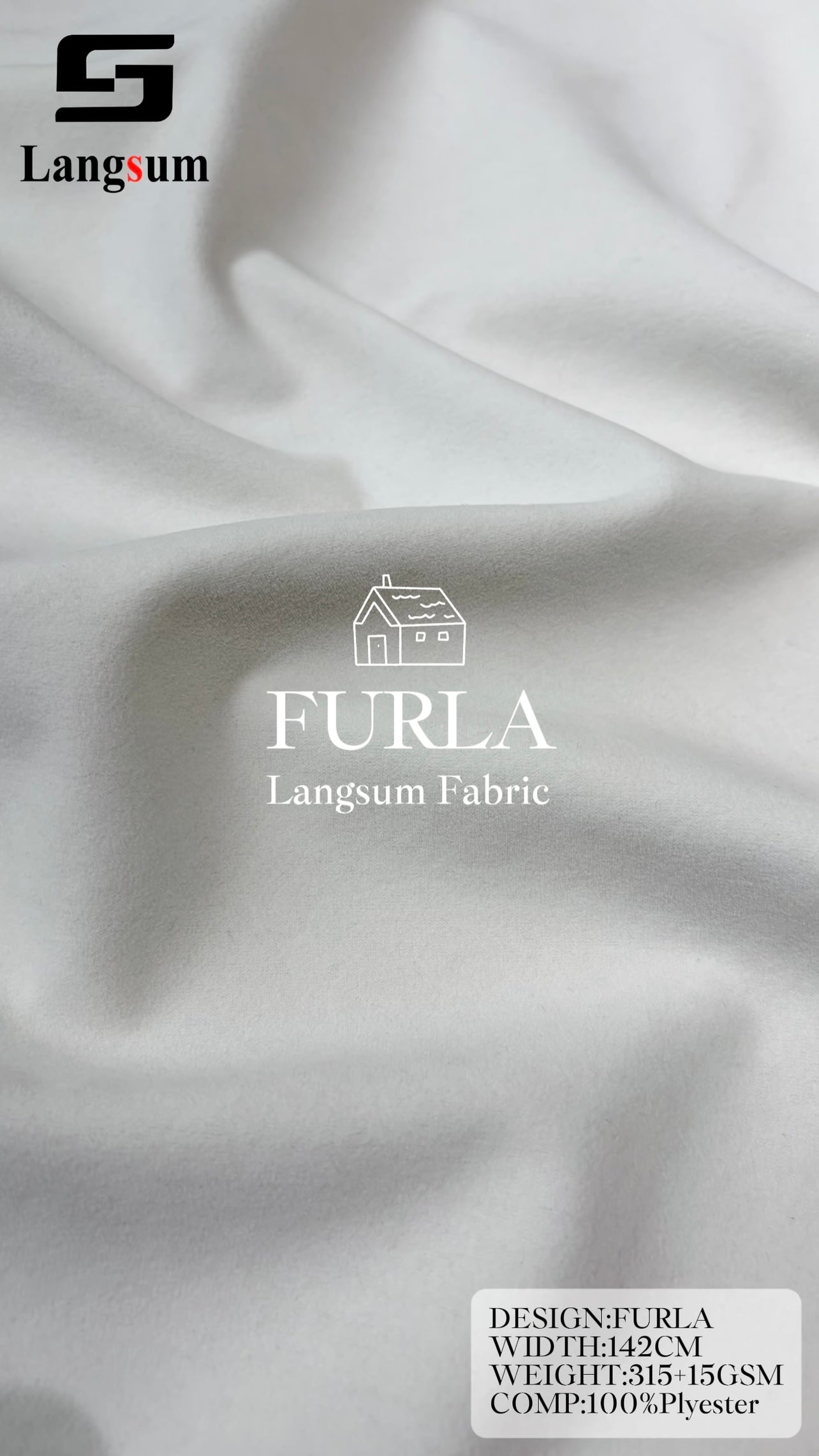 FURLA Chenille Fabric Woven Jacquard Fabric – 315gsm, 56" Wide, 104 Colors Langsum Fabric