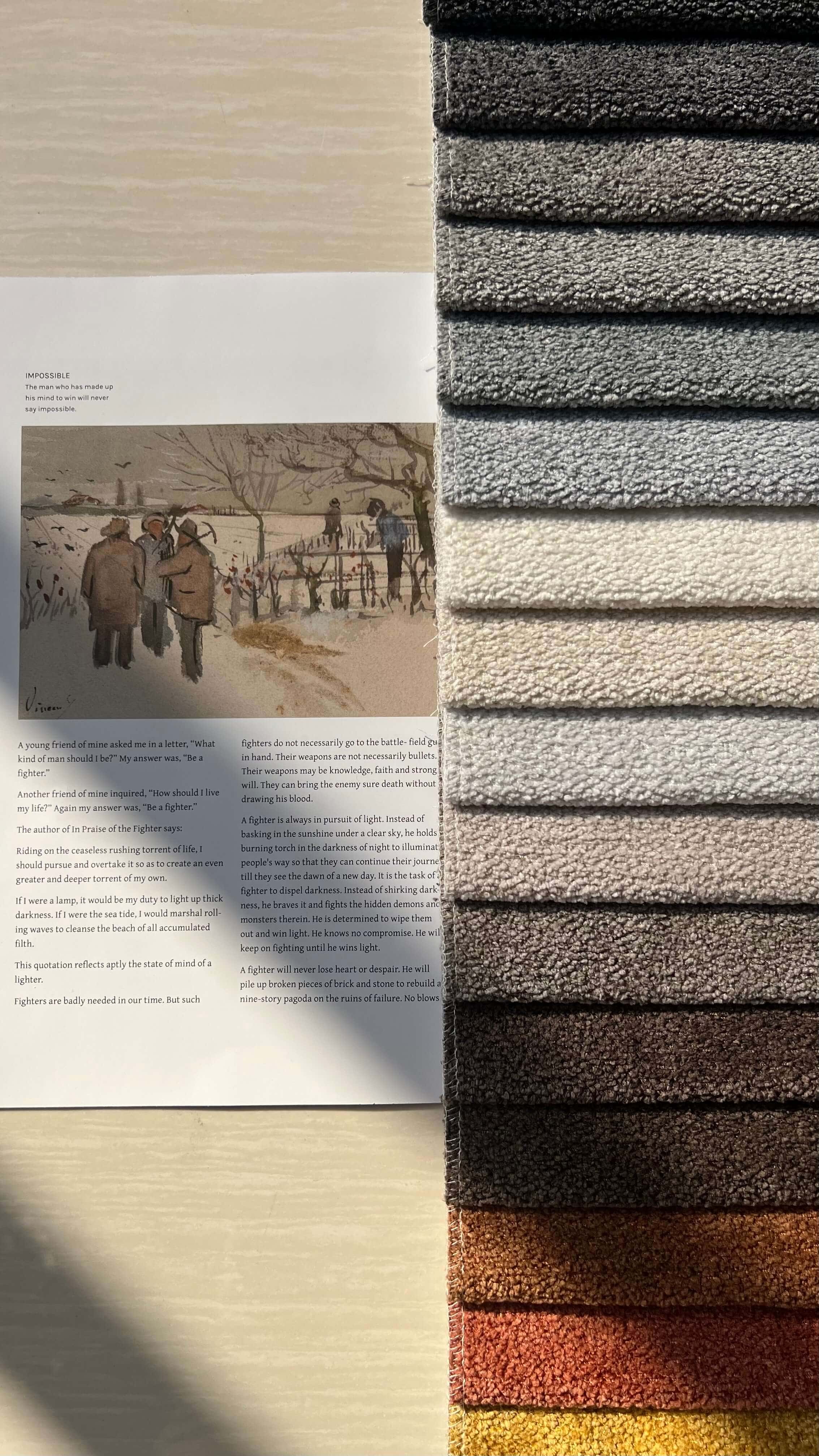 JULINO Boucle Fabric Polyester Upholstery Fabric – 350gsm, 56" Wide, 20 Colors Langsum Fabric