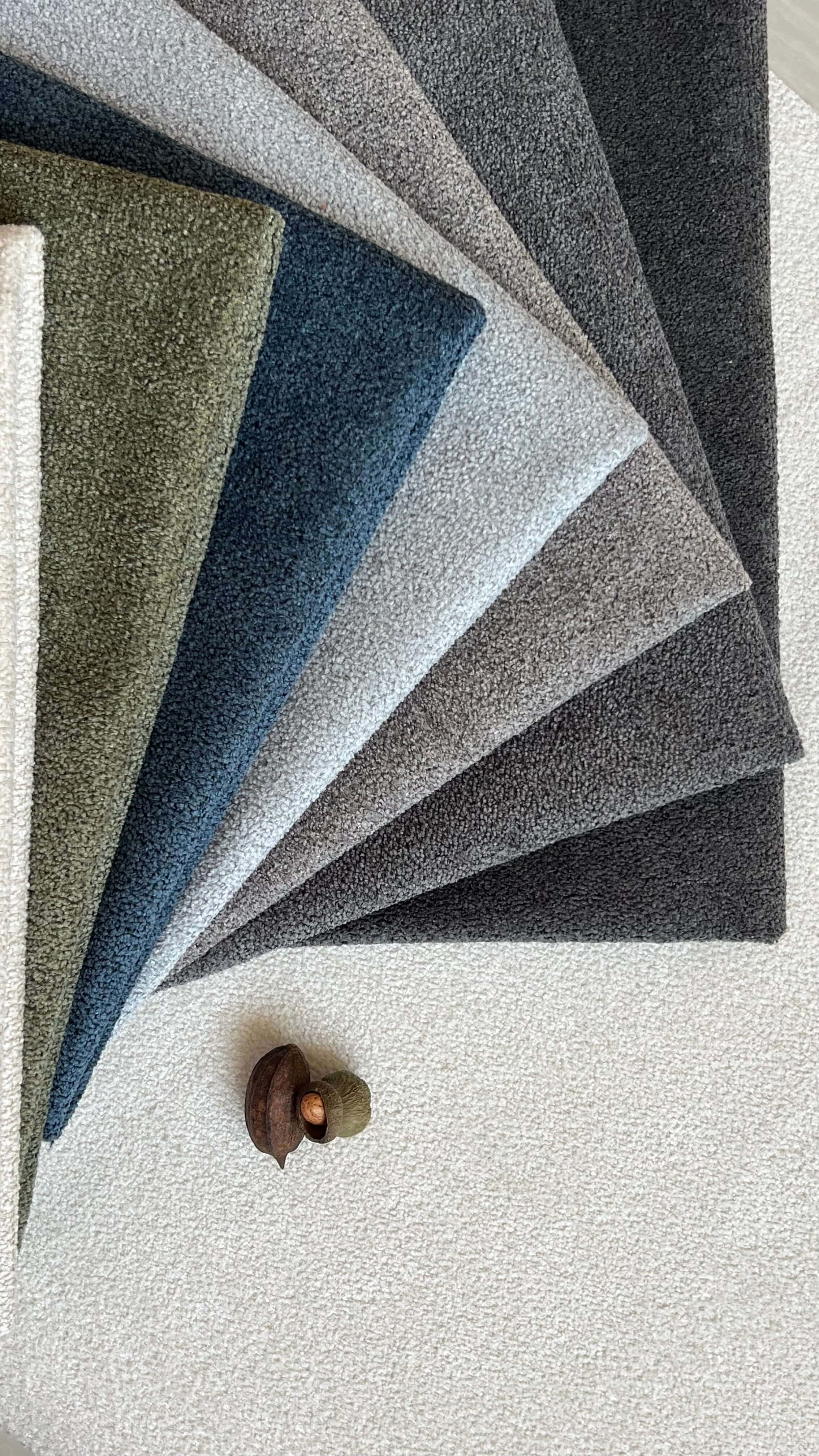 JULINO Boucle Fabric Polyester Upholstery Fabric – 350gsm, 56" Wide, 20 Colors Langsum Fabric