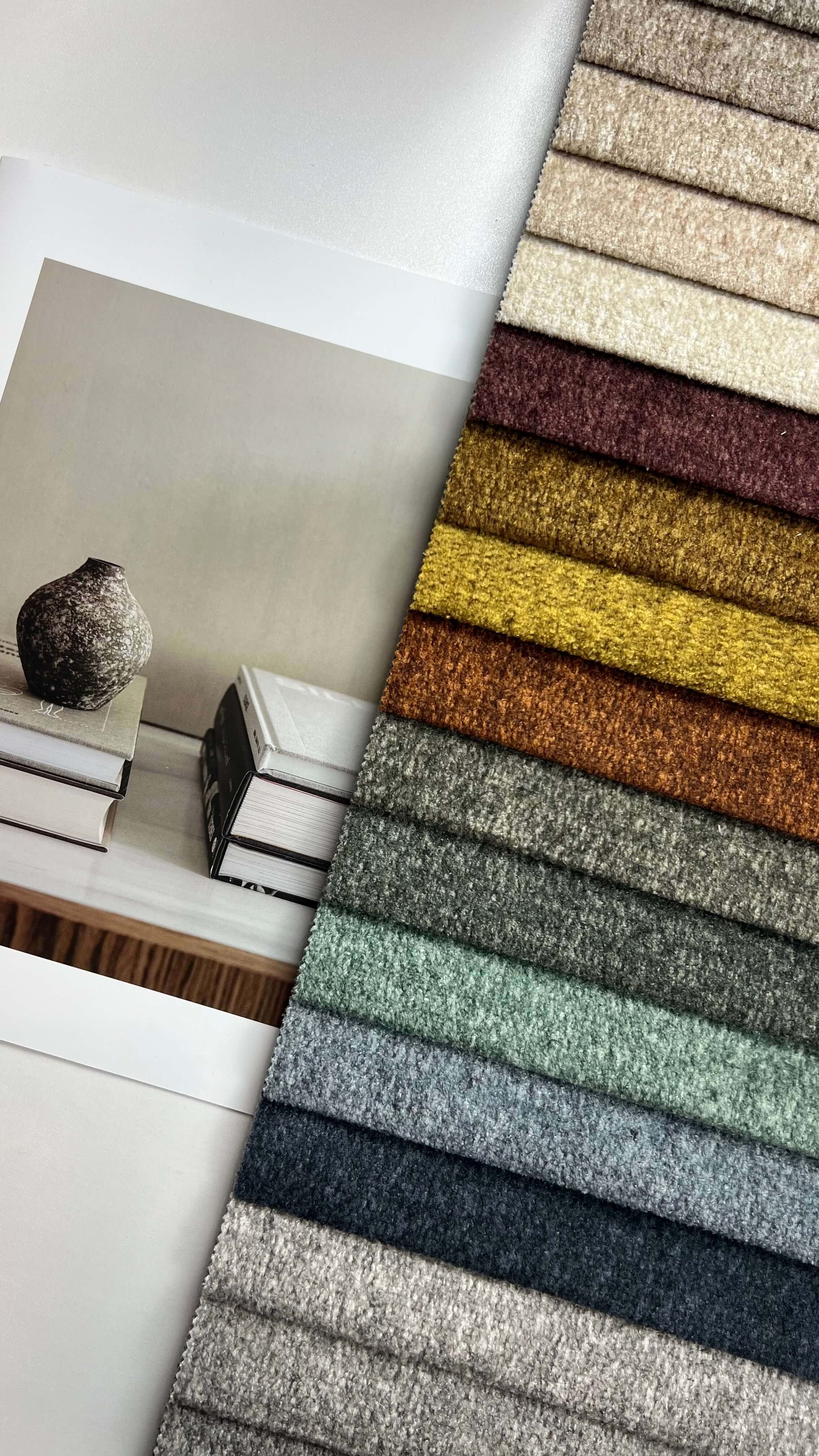 VIOLA Textured Polyester Upholstery Fabric – 440gsm, 56" Wide, 19 Colors Langsum Fabric