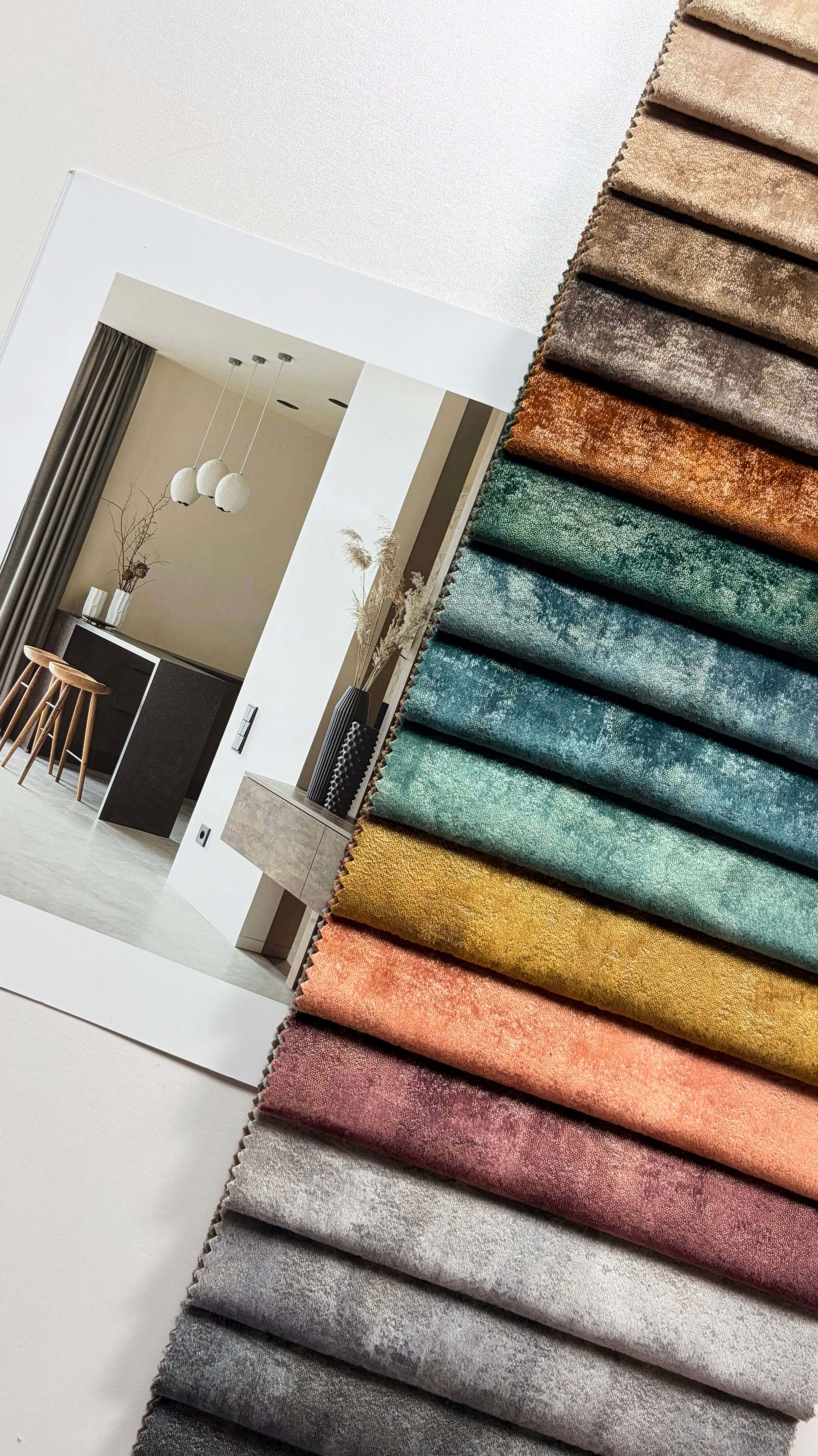 MONACO Textured Polyester Upholstery Fabric – 400±10gsm, 56" Wide, 17 Colors Langsum Fabric