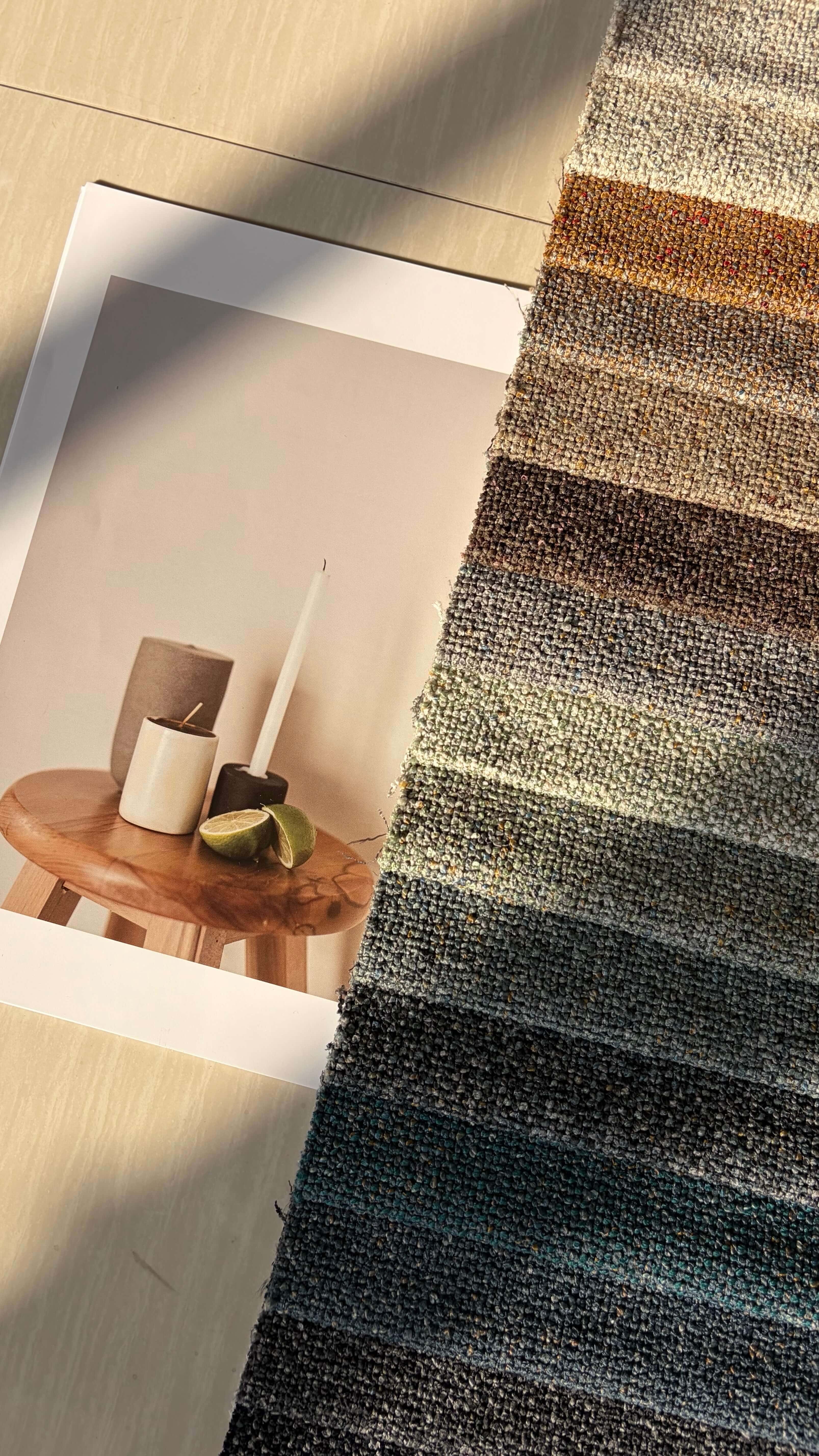 HAVIE Chenille Fabric Woven Jacquard Fabric – 500gsm, 56" Wide, 15 Colors Langsum Fabric