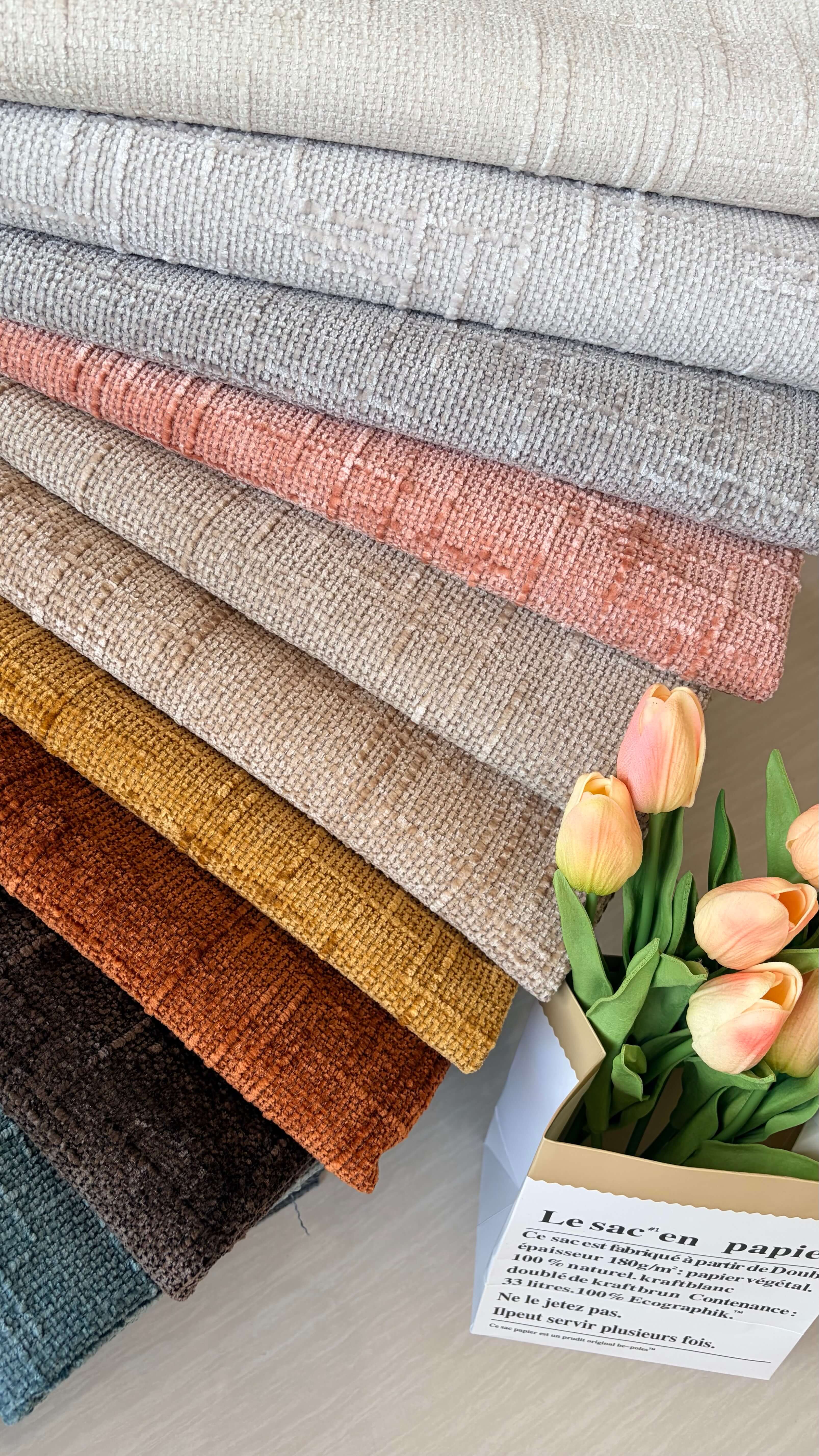 CLARO Weft Knitted Jacquard Upholstery Fabric – 100% Polyester Langsum Fabric