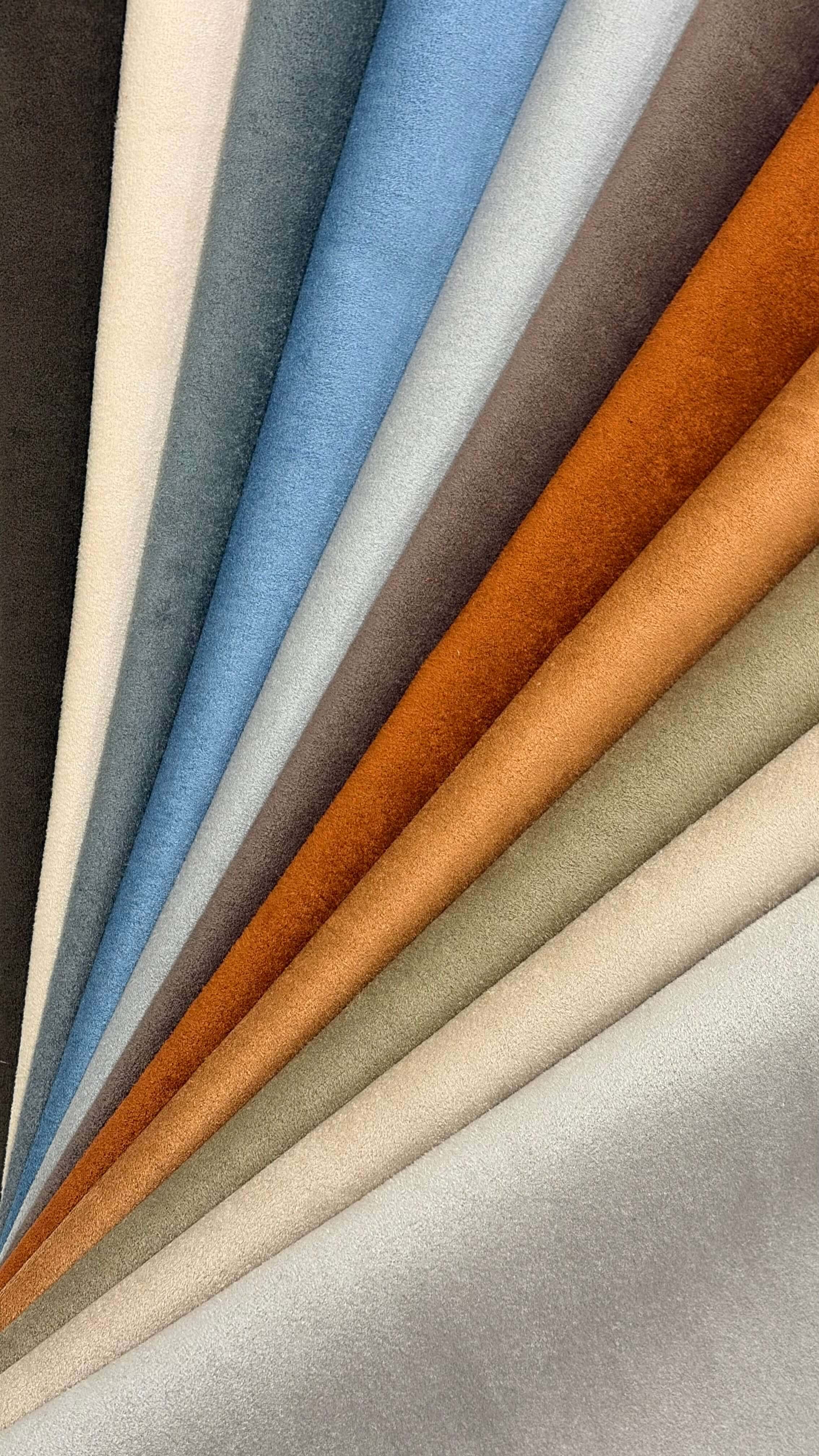 HALO Suede Fabric Textured Polyester Upholstery Fabric – 450 gsm, 56" Wide, 25 Colors Langsum Fabric