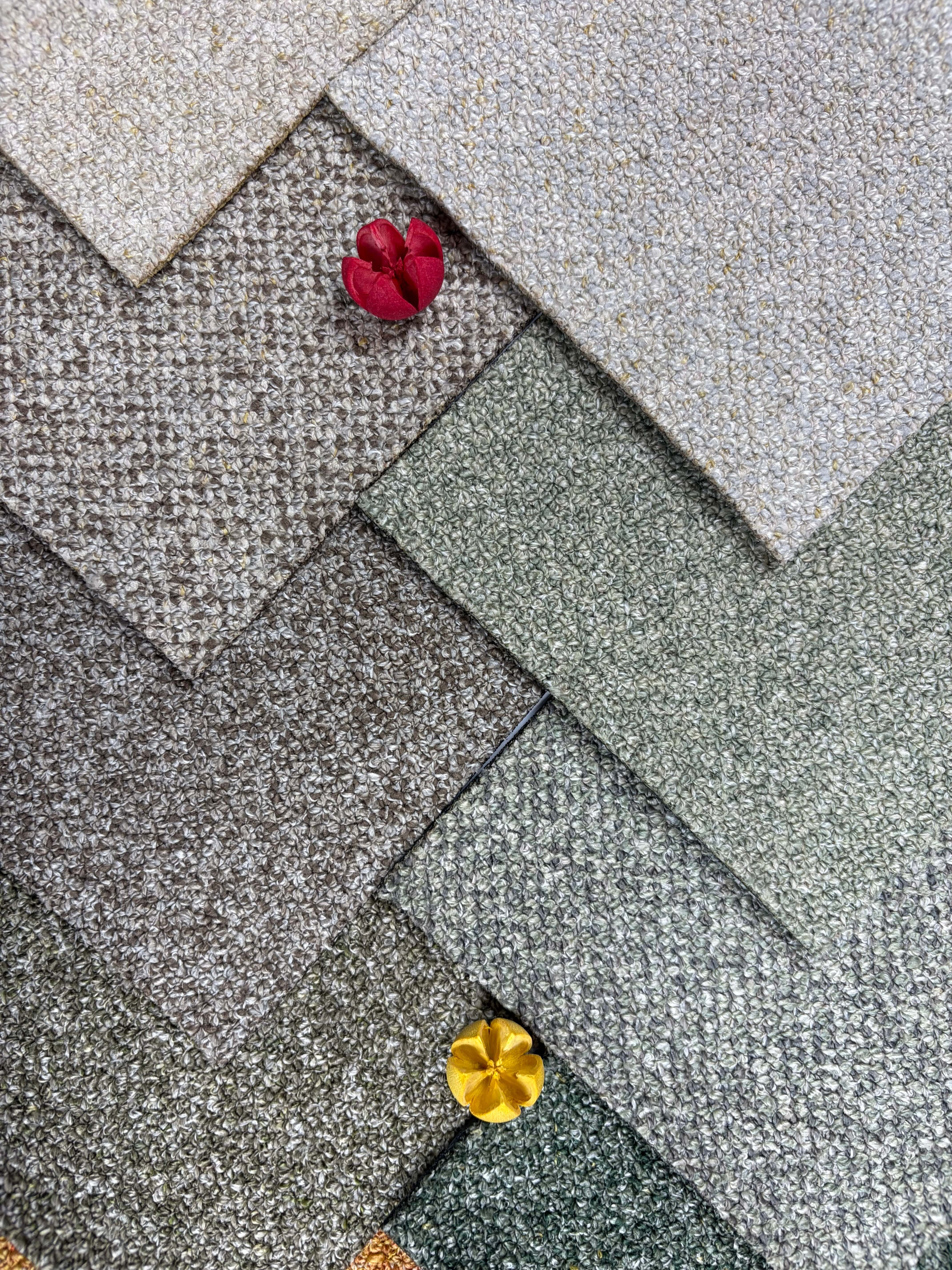 LACINA Boucle Fabric Polyester Upholstery Fabric – 620gsm, 57" Wide, 16 Colors Langsum Fabric