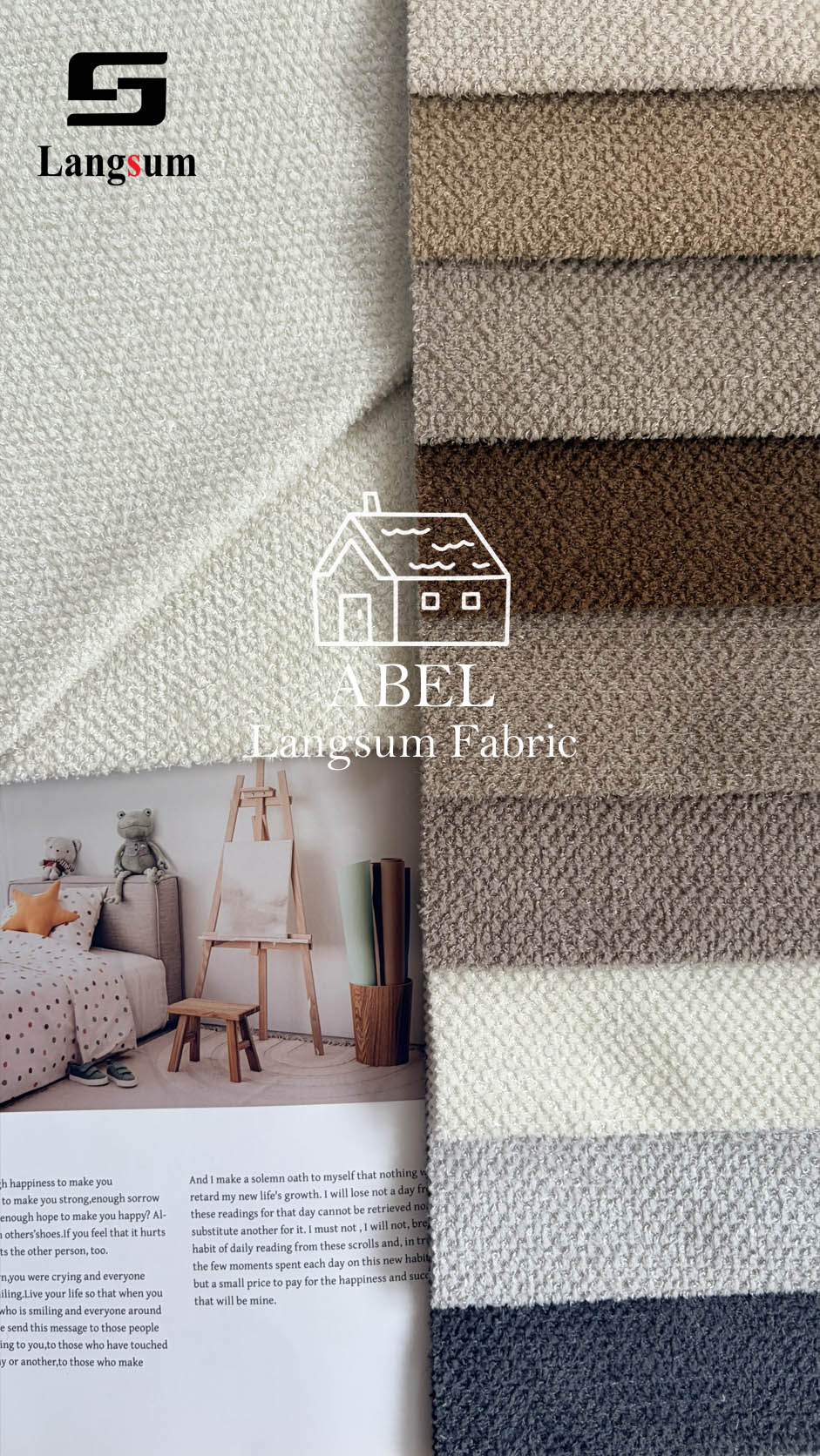 ABEL Fabric – 280gsm, 56" Wide, 12 Colors Langsum Fabric