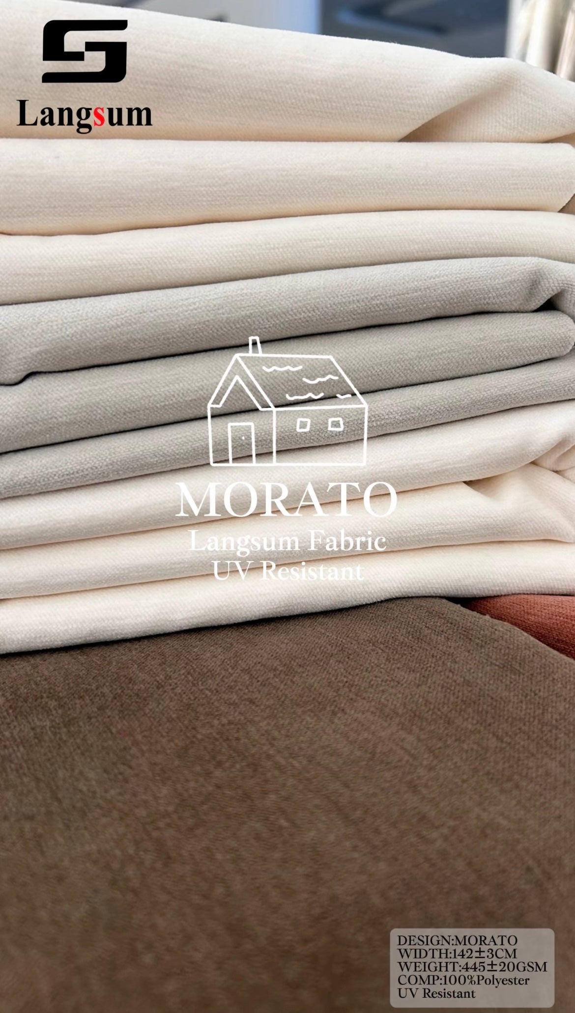 MORATO UV-Resistant Velvet Upholstery Fabric | 445 GSM Langsum Fabric