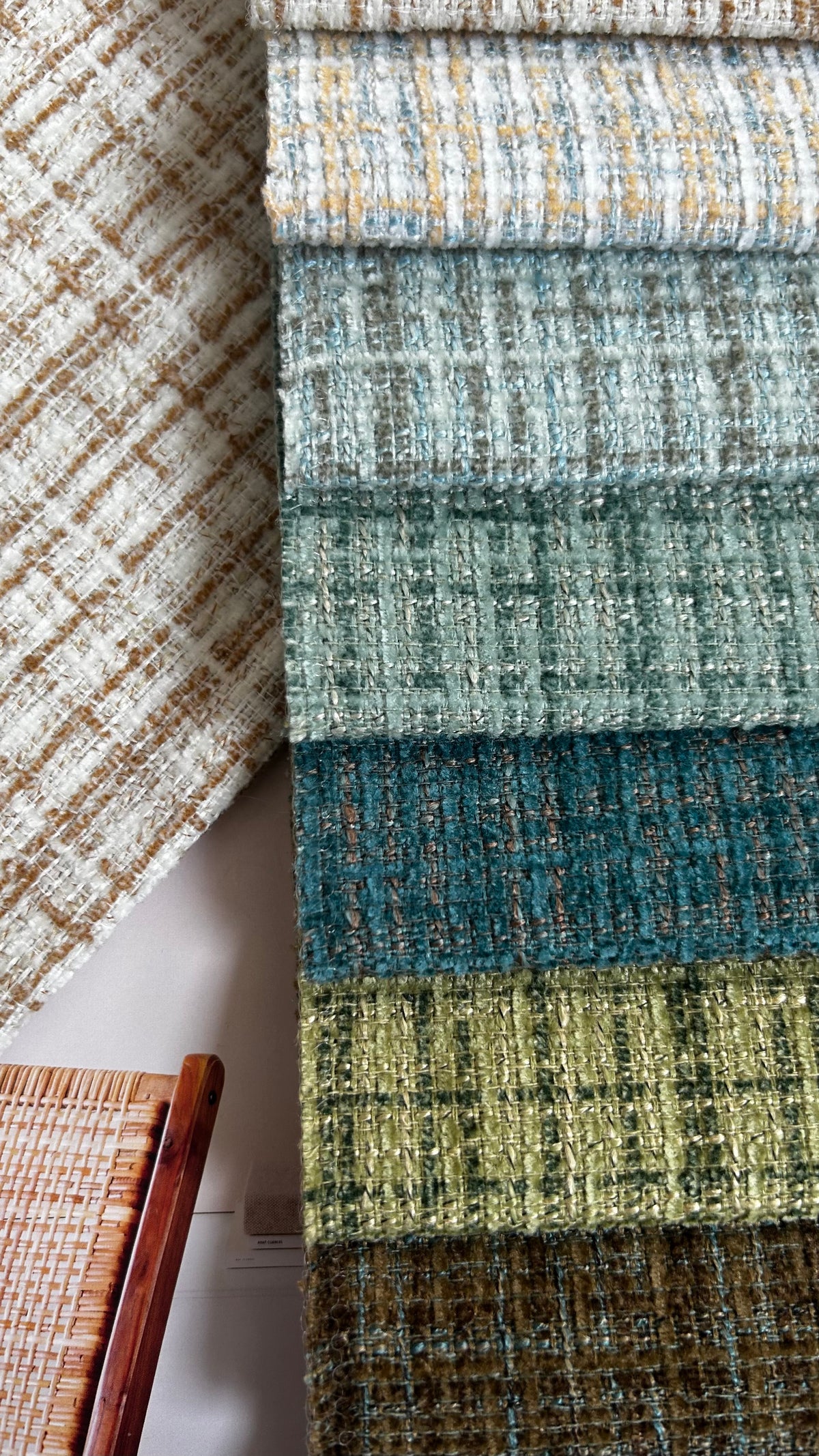 NORTON Grid-Textured Upholstery Fabric Langsum Fabric