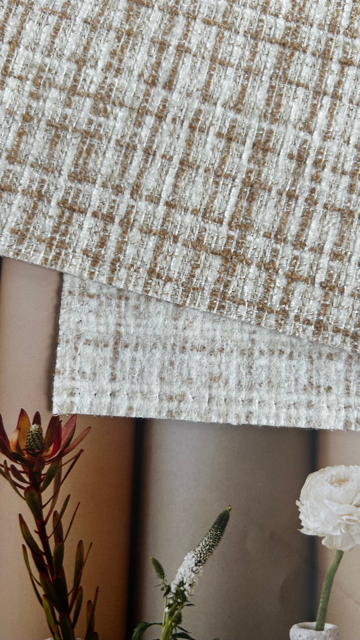 NORTON Grid-Textured Upholstery Fabric Langsum Fabric