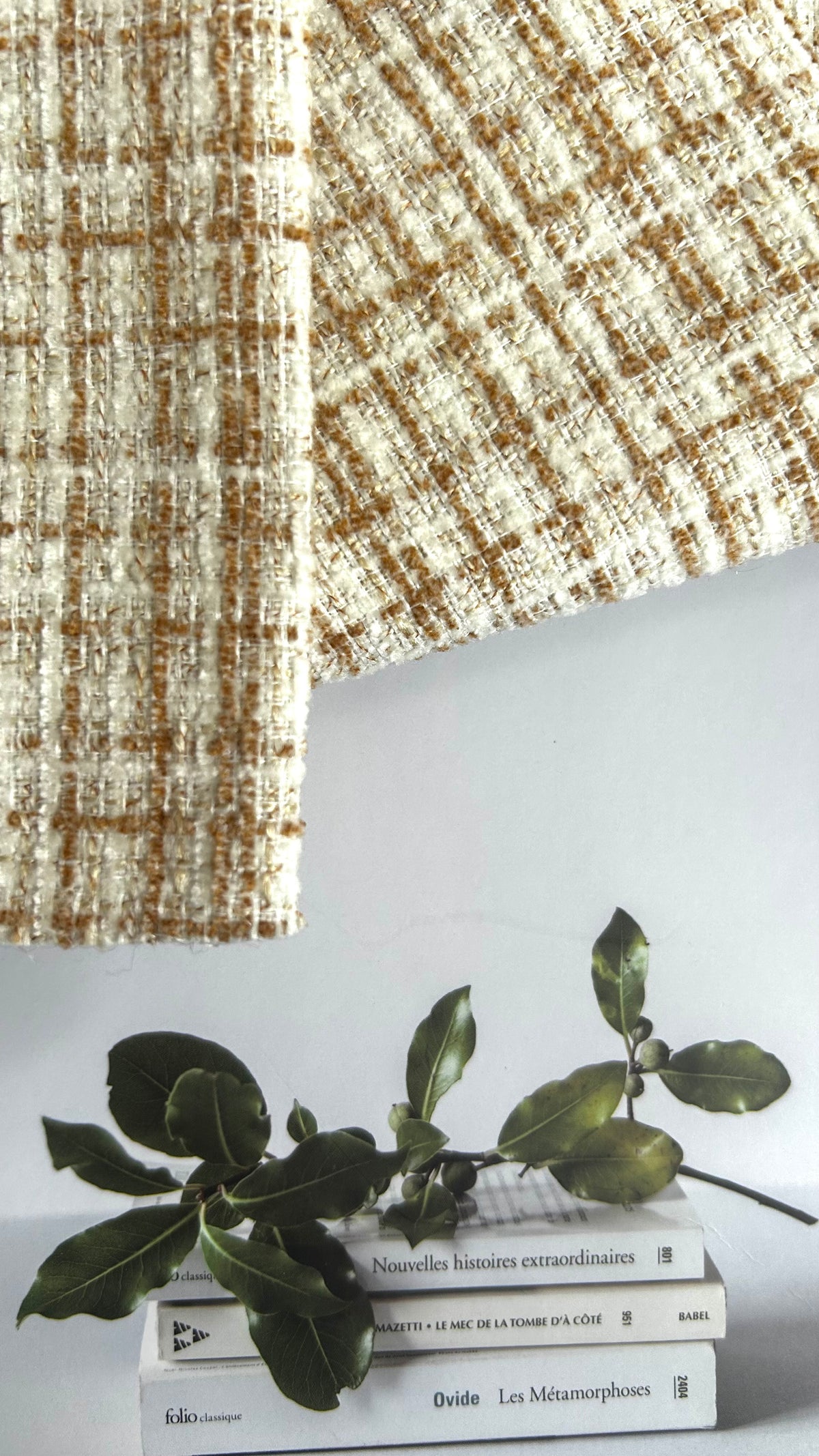 NORTON Grid-Textured Upholstery Fabric Langsum Fabric