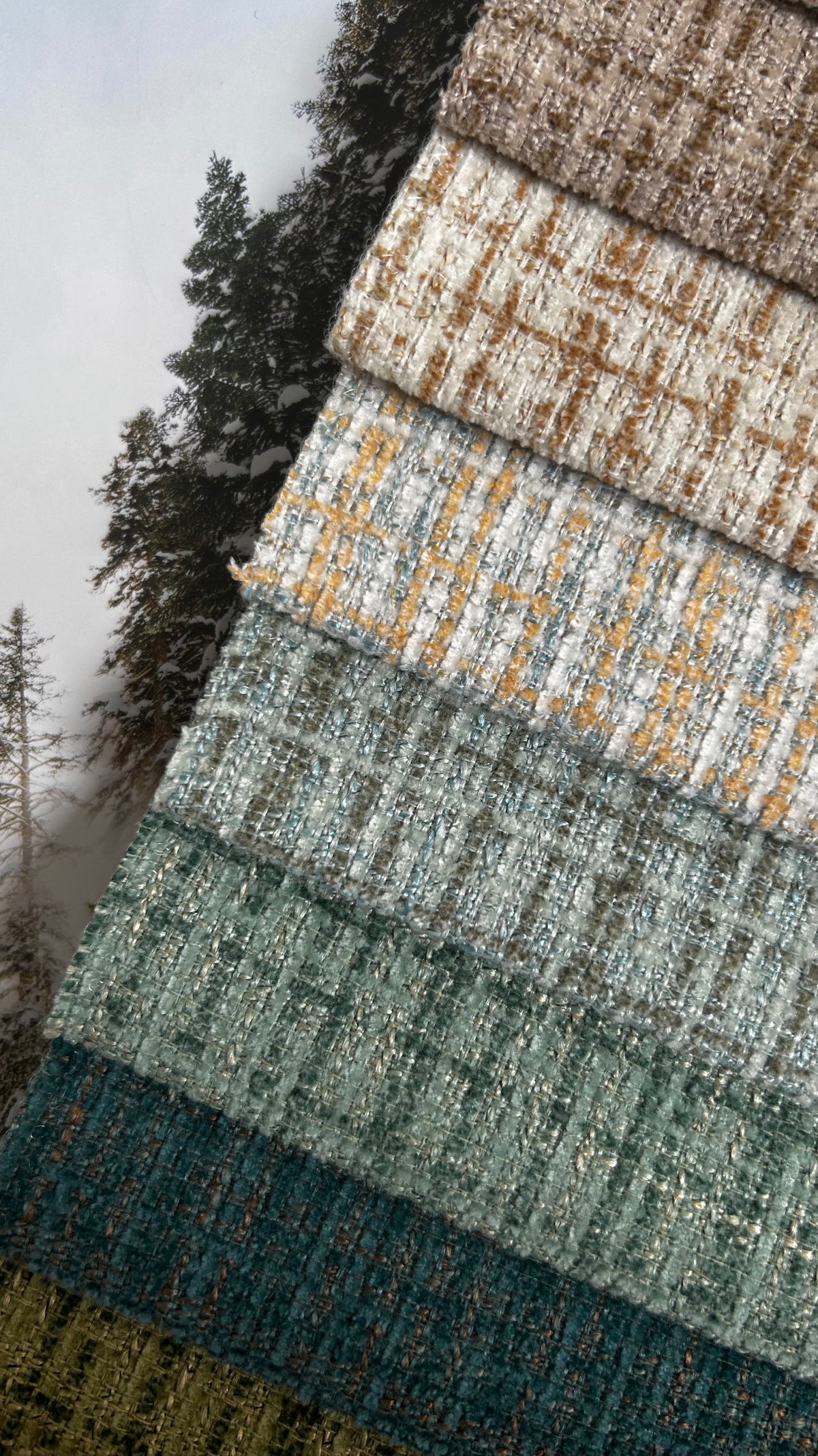 NORTON Grid-Textured Upholstery Fabric Langsum Fabric