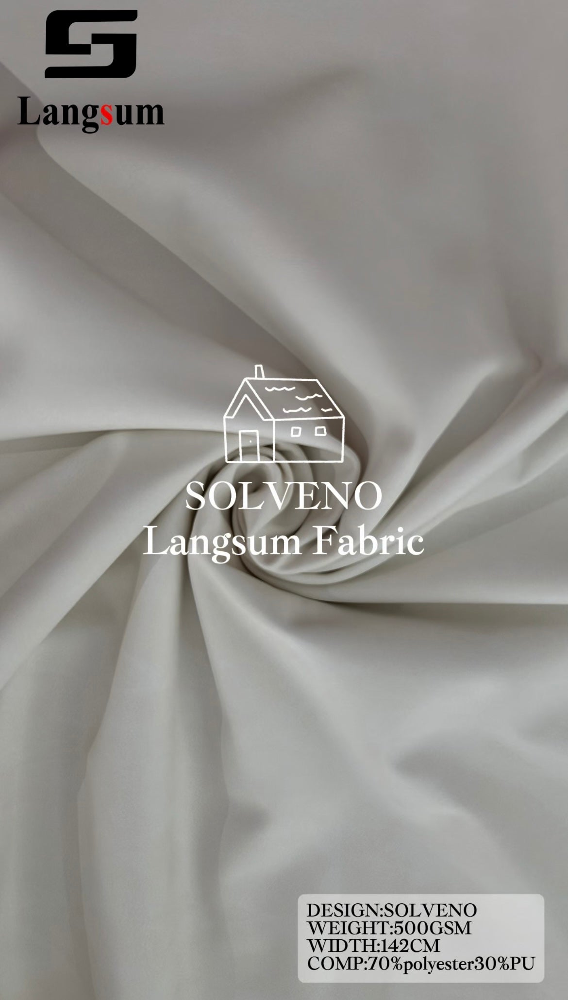 SOLVENO Smooth-Surface Upholstery Fabric Langsum Fabric
