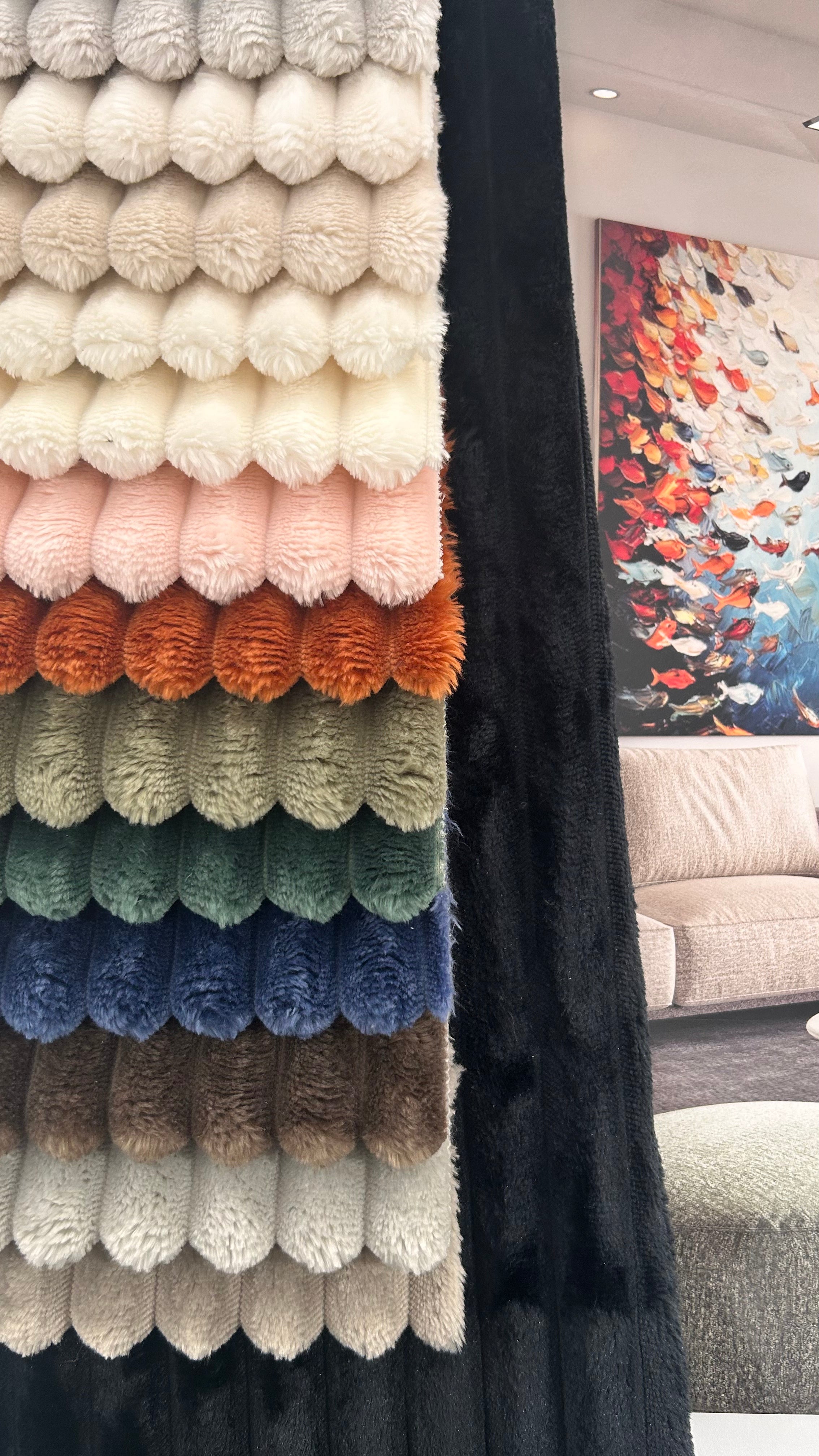KANTER Velvet Fabric Knitted Fabric Jacquard – 320gsm, 56" Wide, 19 Colors Langsum Fabric