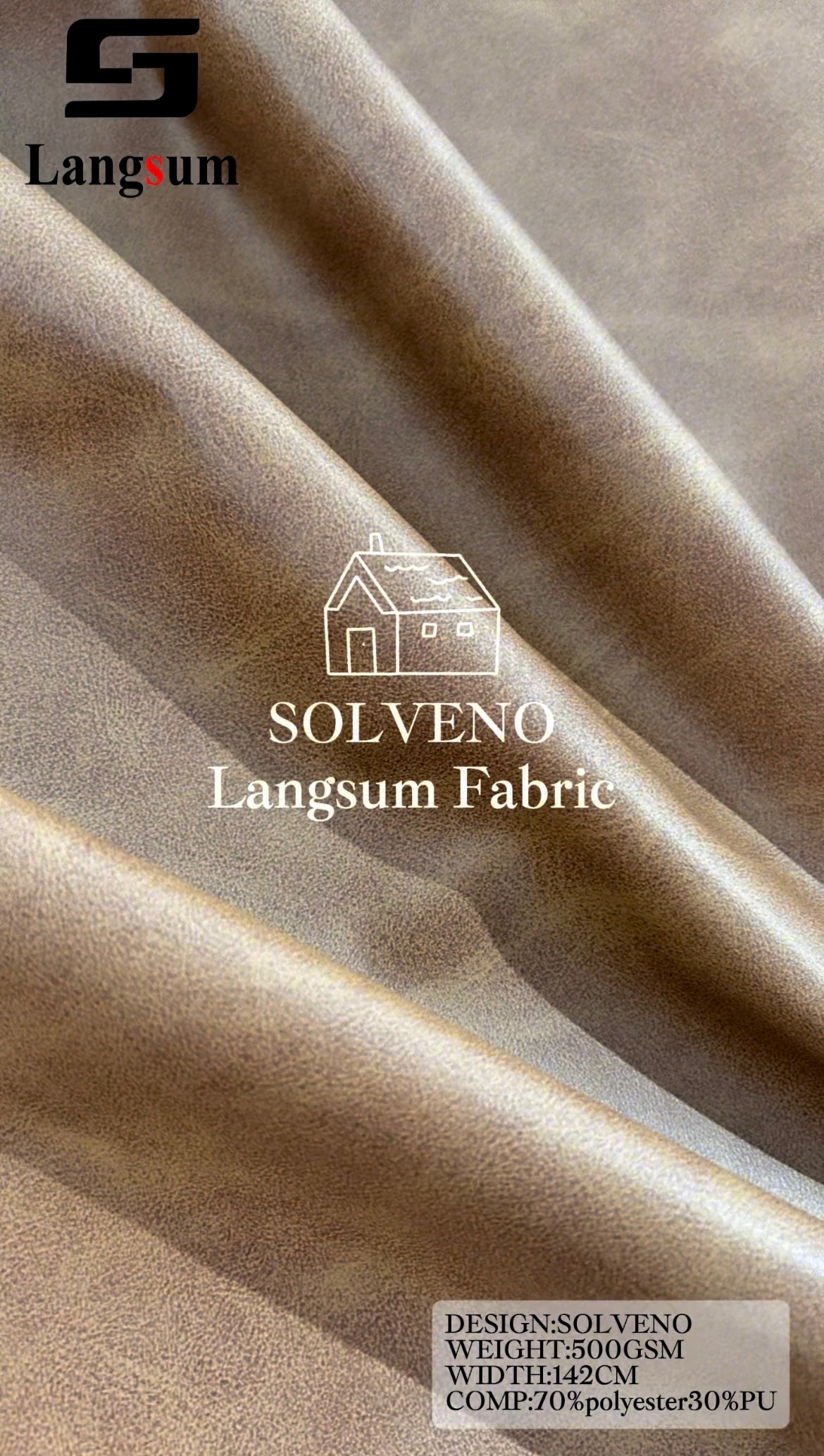SOLVENO Smooth-Surface Upholstery Fabric Langsum Fabric