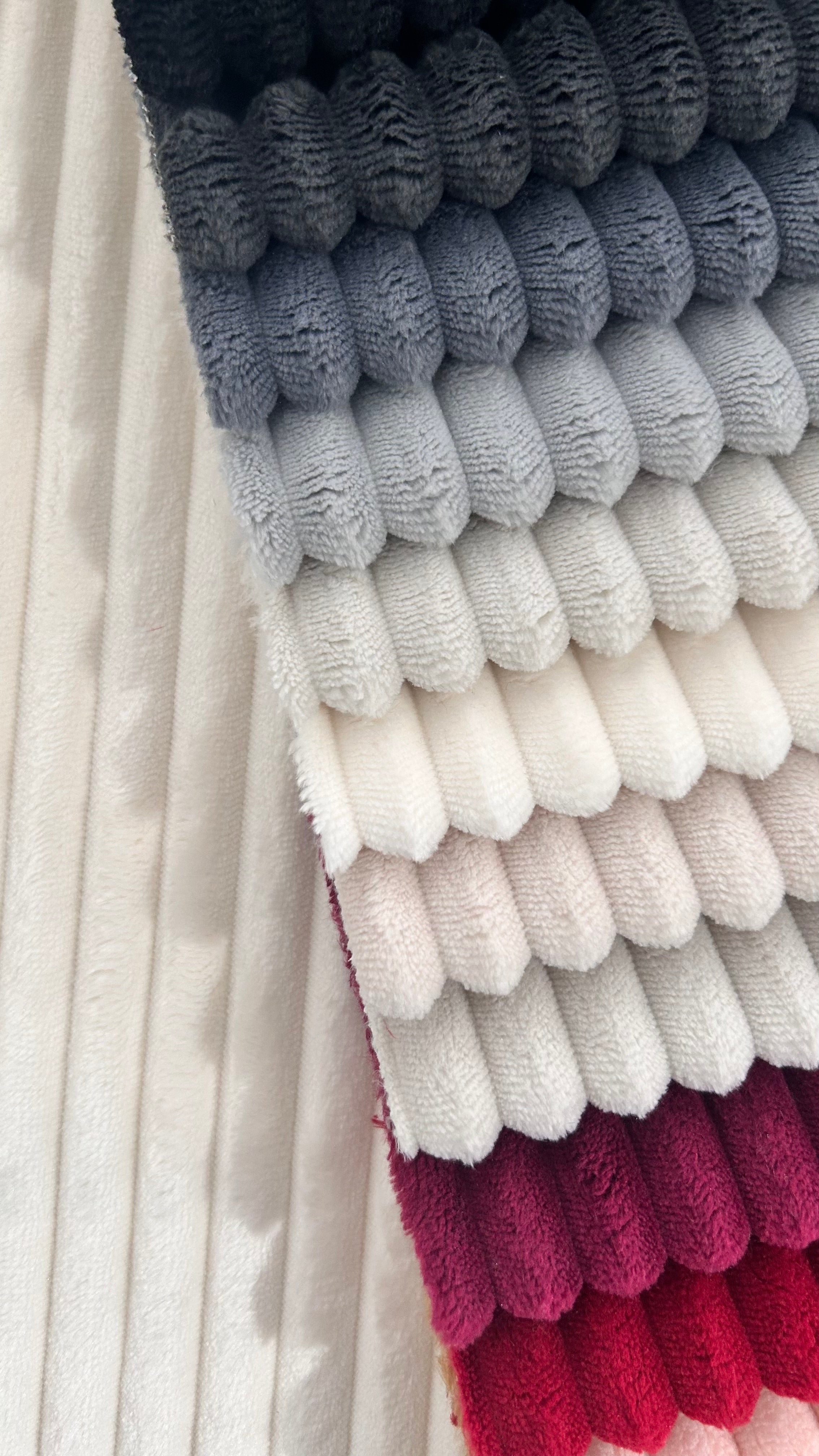 BRANDY Velvet Fabric Knitted Fabric Jacquard – 320gsm, 56" Wide, 18 Colors Langsum Fabric
