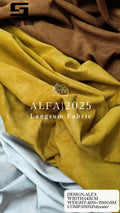 ALFA Suede Fabric Polyester Upholstery Fabric – 400–700gsm, 56" Wide, 25 Colors