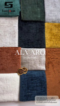 ALVARO Chenille Fabric Woven Jaquard Fabric – 400gsm, 56" Wide, 12 Colors