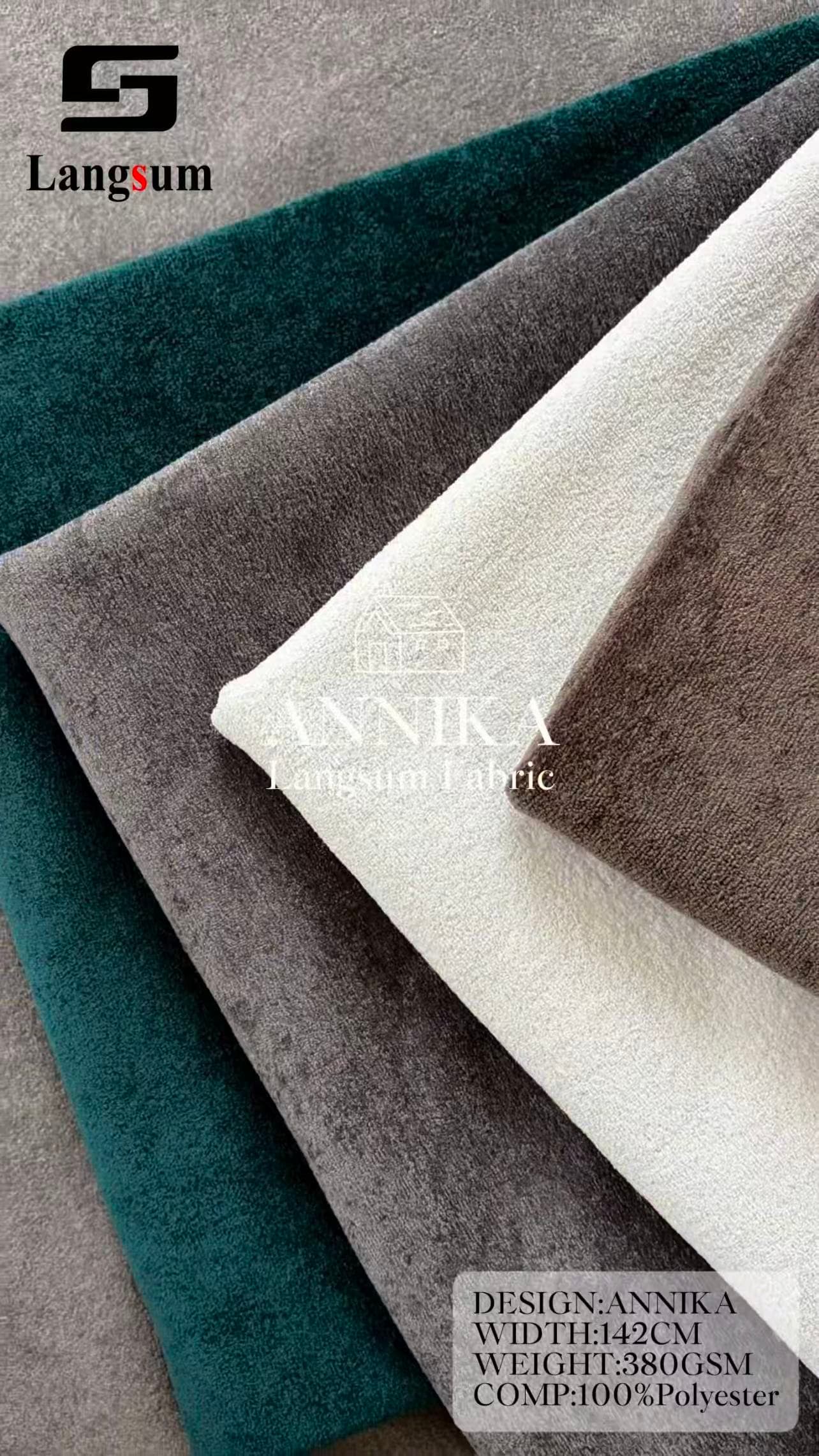 ANNIKA gives easy-clean pages a softer, more sellable upholstery identity.