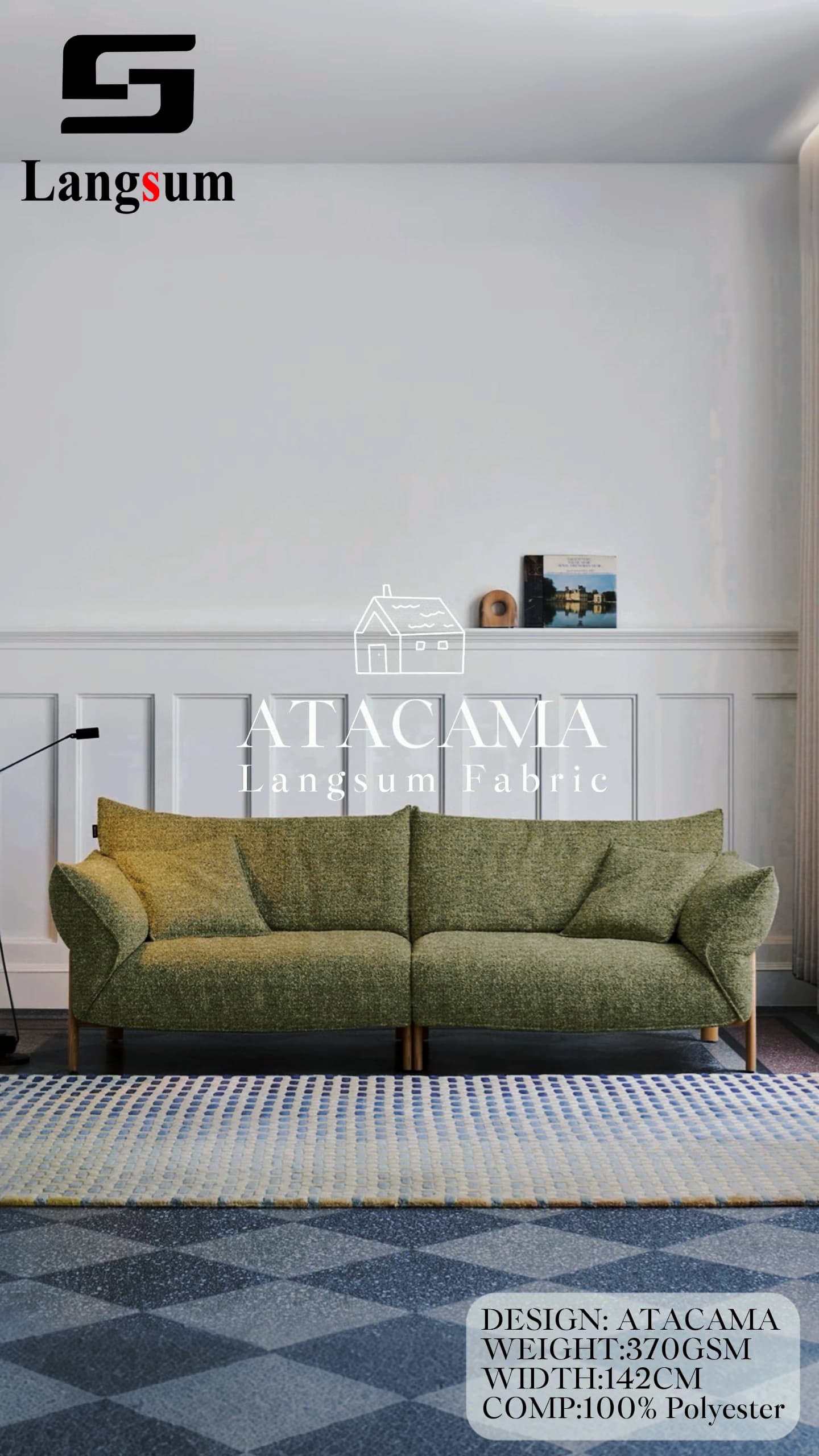 ATACAMA Velvet Fabric Knitted Fabric Jacquard-370gsm, 56" Wide, 38 Colors Langsum Fabric