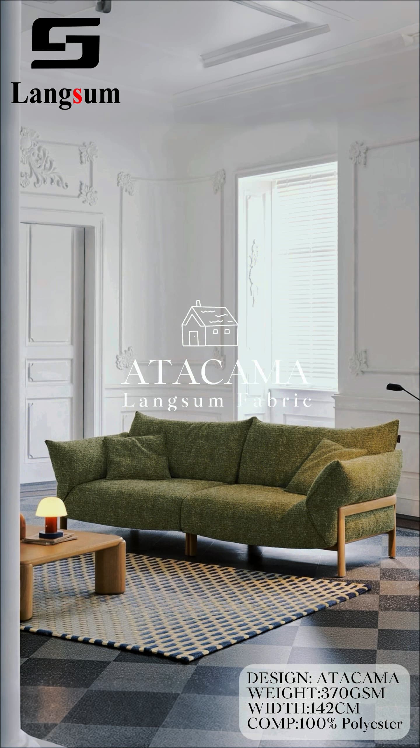 ATACAMA Velvet Fabric Knitted Fabric Jacquard-370gsm, 56" Wide, 38 Colors Langsum Fabric