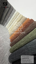 AYLA Linear-Textured Polyester Upholstery Fabric – 350gsm, 56" Wide, 16 Colors
