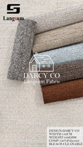 DARCY CO Bouclé-Textured Polyester Upholstery Fabric – 430gsm, 56" Wide, 7 Colors