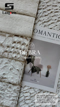 DEBRA Plush Fabric Polyester Upholstery Fabric – 390gsm, 56" Wide, 5 Colors