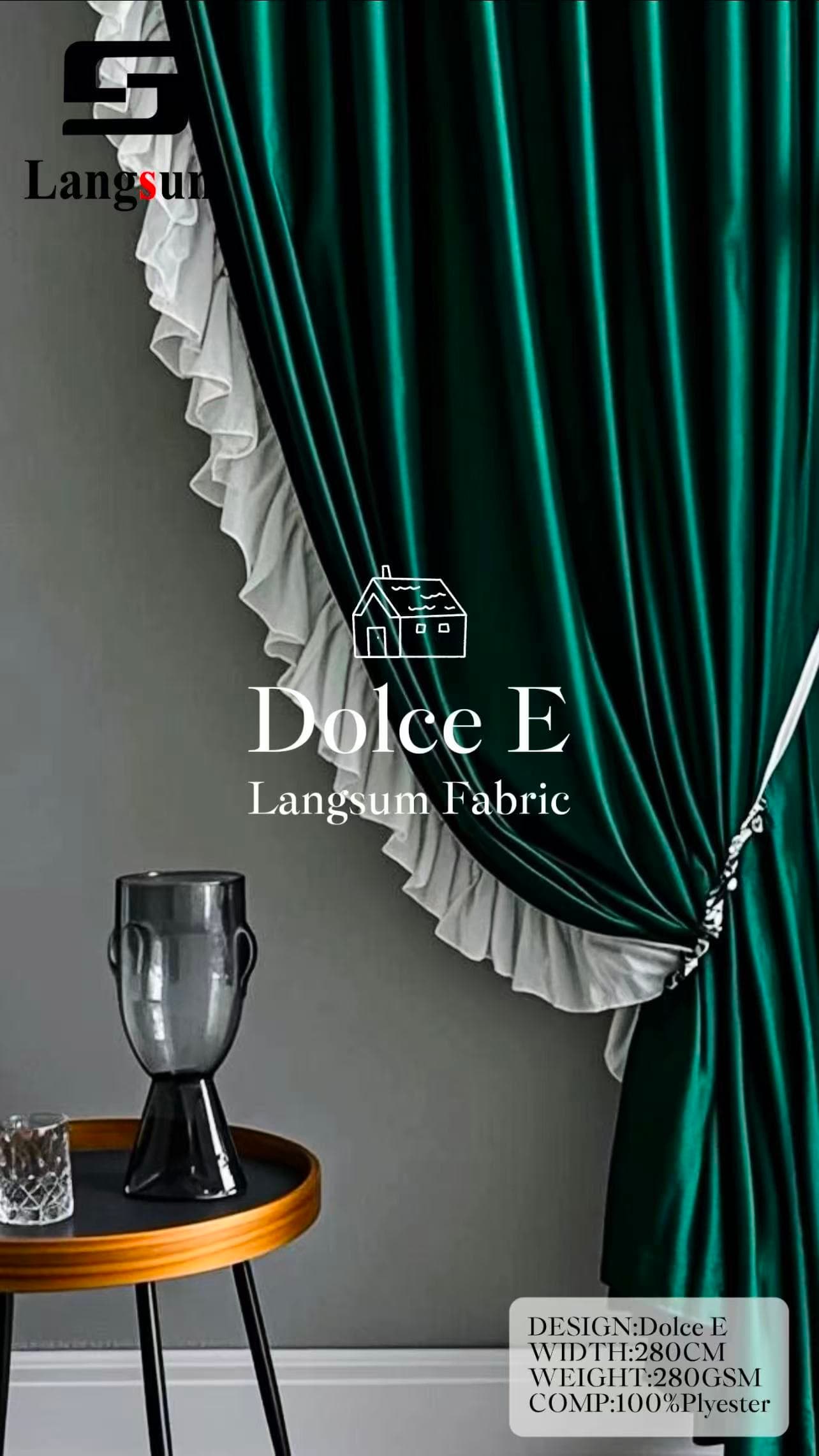 DOLCE E Velvet Fabric Knitted Fabric Jacquard-280gsm, 110" Wide, 49 Colors Langsum Fabric