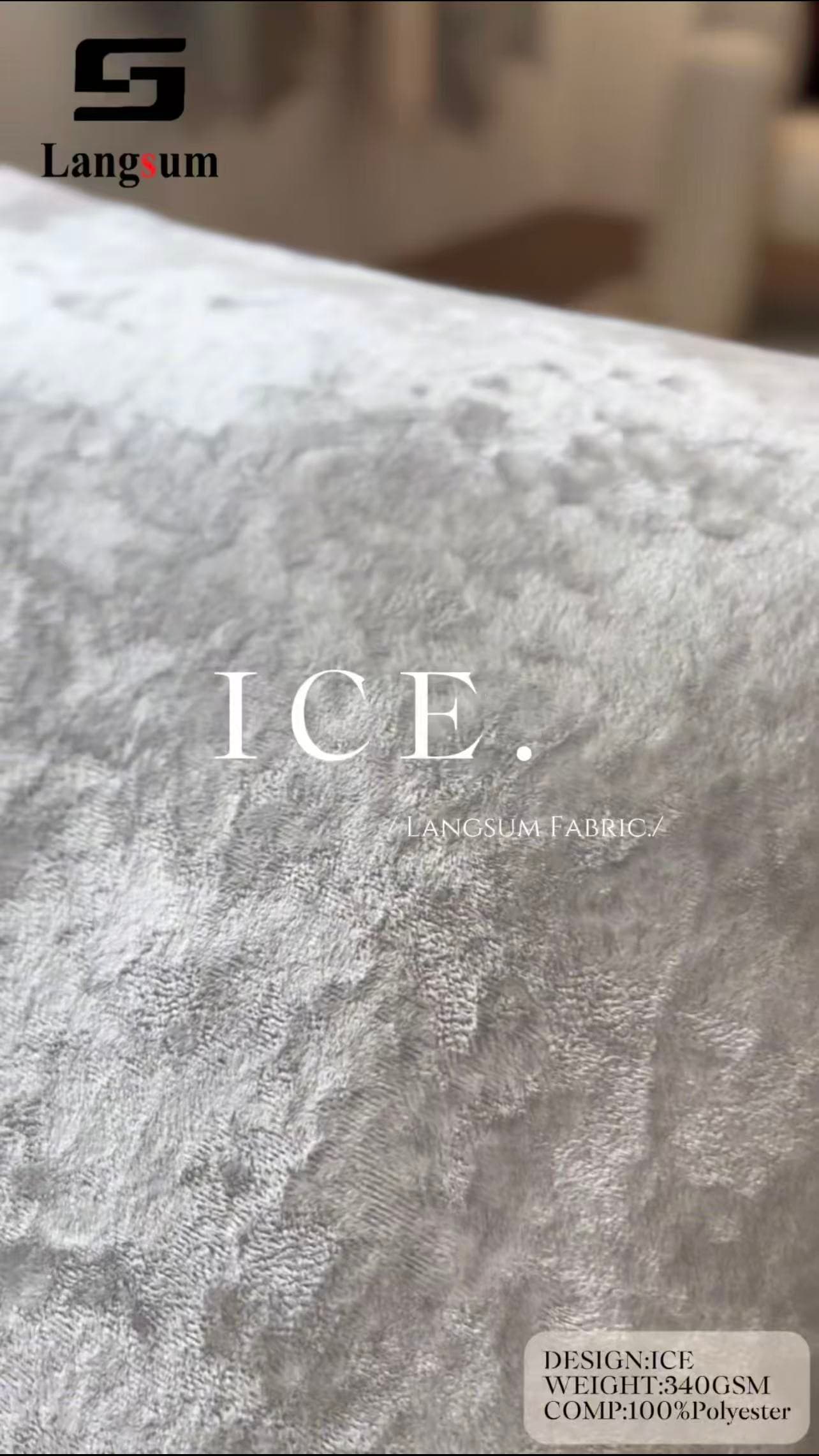ICE Velvet Fabric Knitted Fabric Jacquard-340gsm, 56" Wide, 9 Colors Langsum Fabric