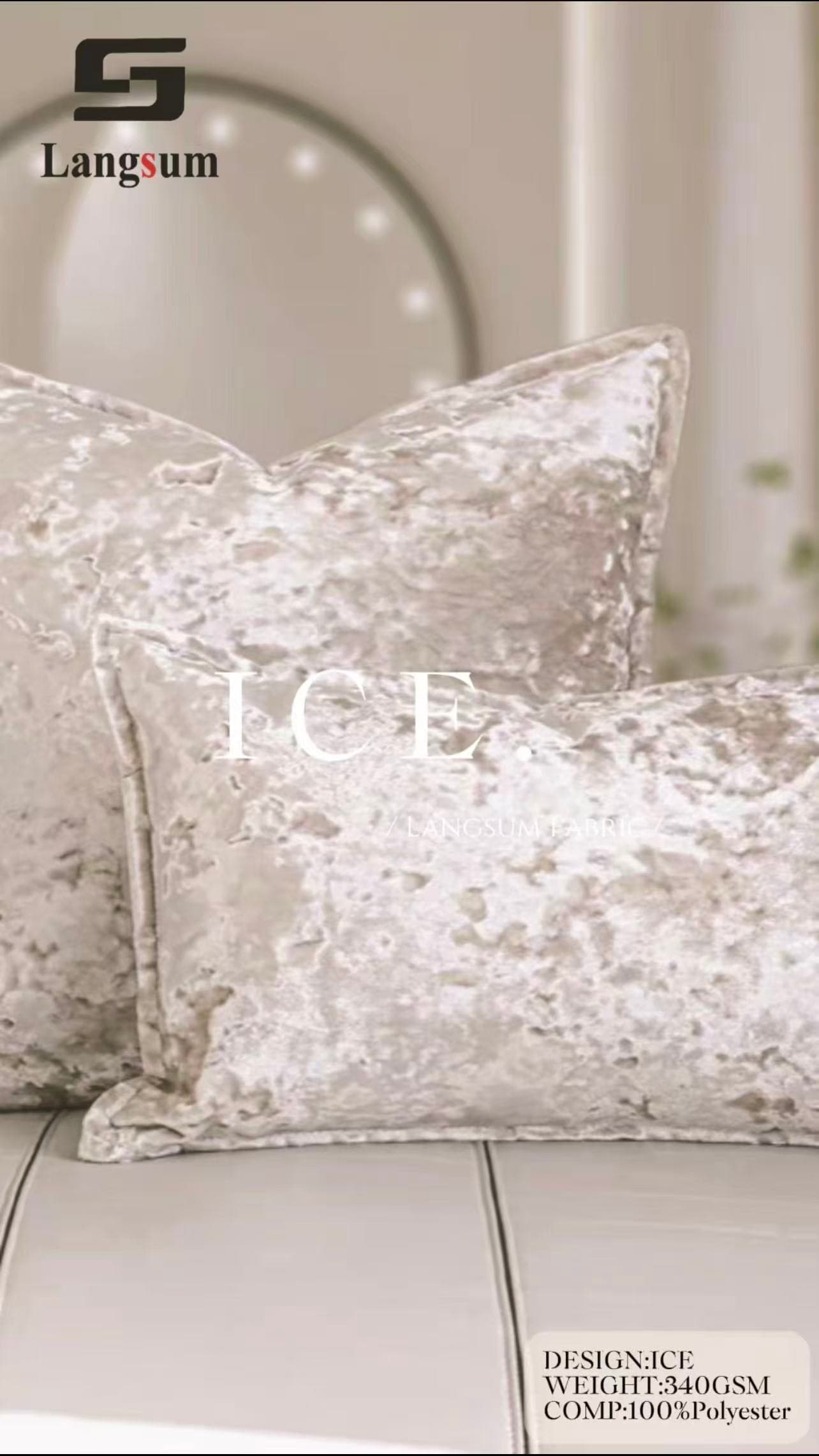 ICE Velvet Fabric Knitted Fabric Jacquard-340gsm, 56" Wide, 9 Colors Langsum Fabric
