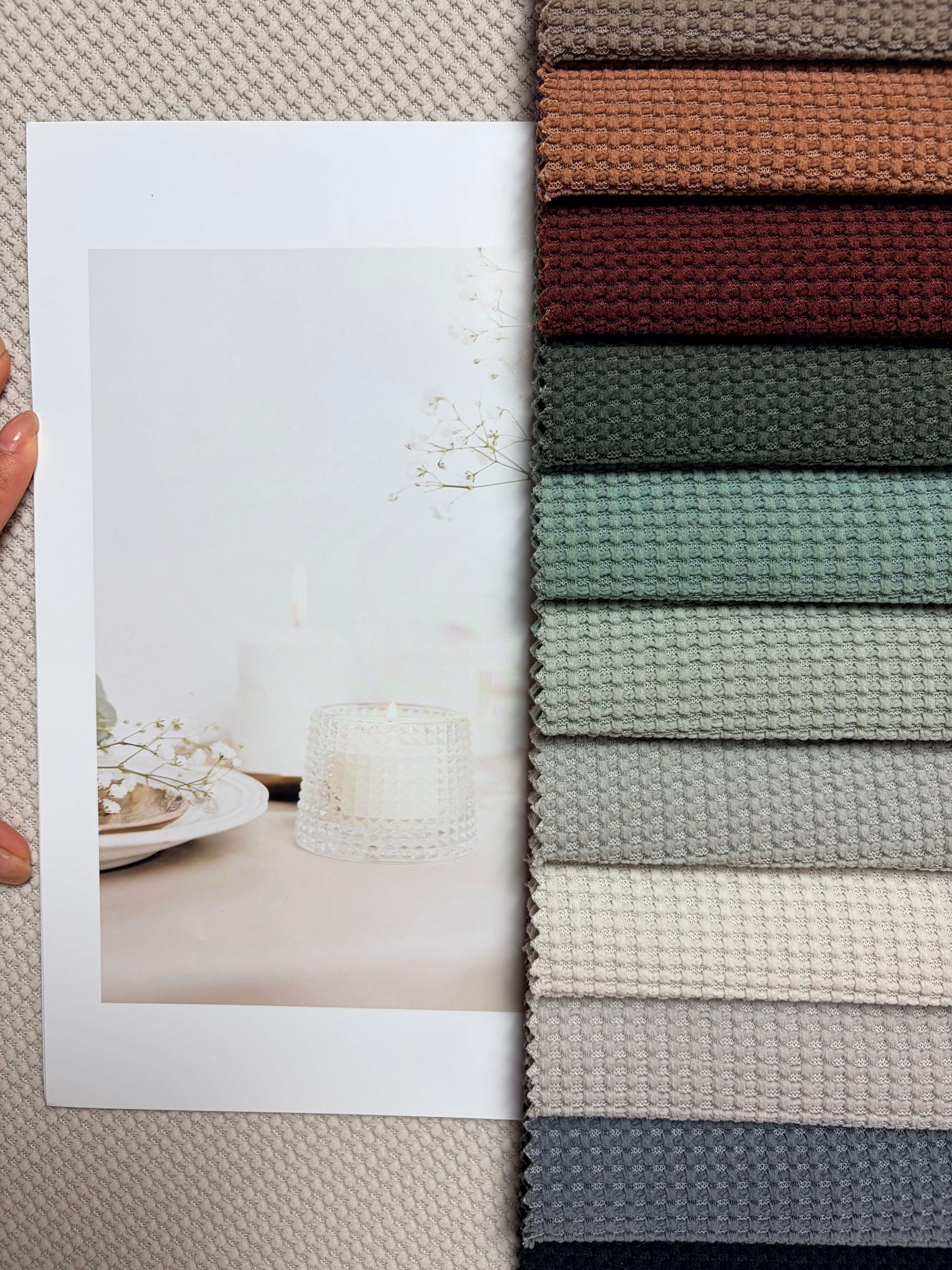 OLIVER Linen Look Fabric Polyester Upholstery Fabric – 420gsm, 56" Wide, 16 Colors Langsum Fabric