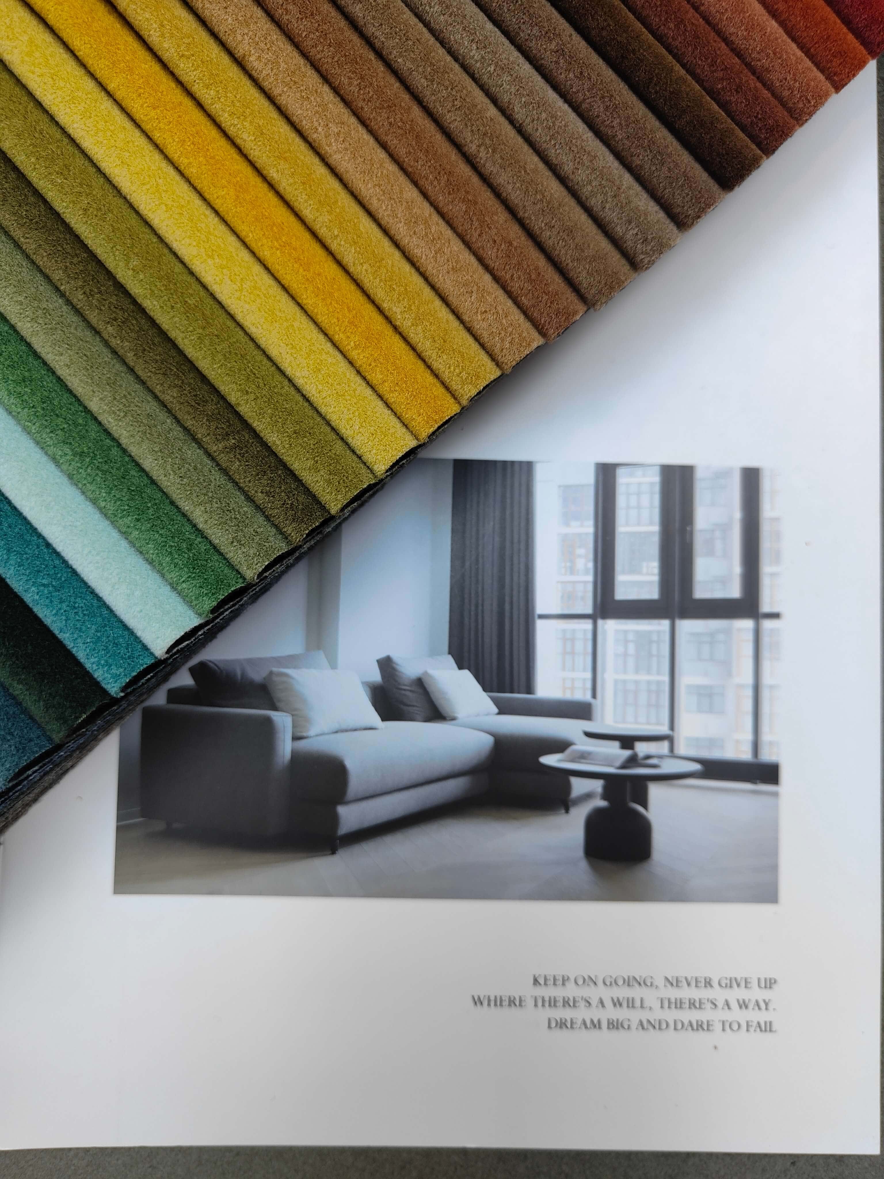 RHOSSILI Textured Polyester Upholstery Fabric – 410gsm, 56" Wide, 59 Colors Langsum Fabric