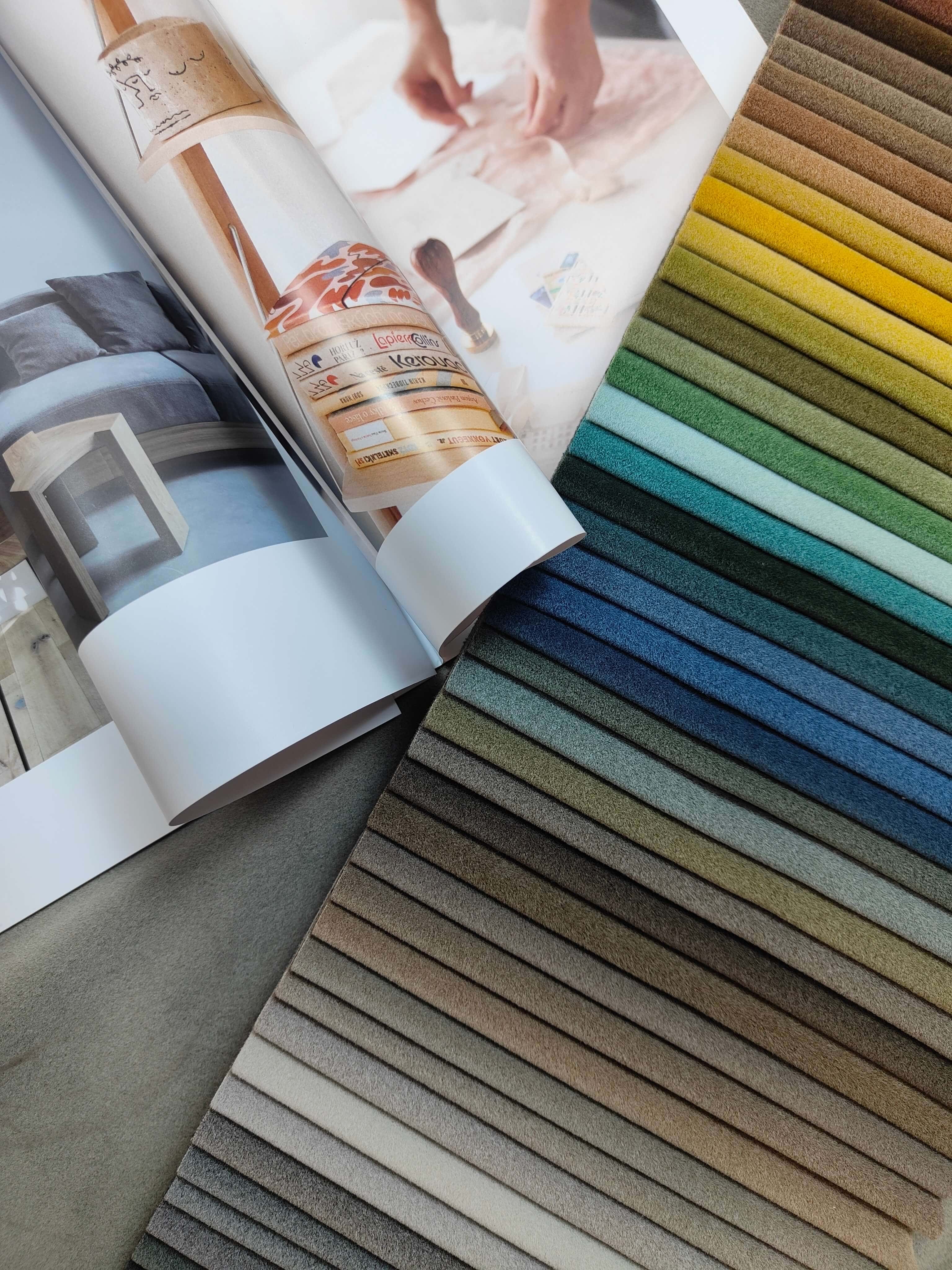 RHOSSILI Textured Polyester Upholstery Fabric – 410gsm, 56" Wide, 59 Colors Langsum Fabric