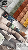 LATTICE Grid-Textured Polyester Upholstery Fabric – 320±70gsm, 57" Wide, 14 Colors
