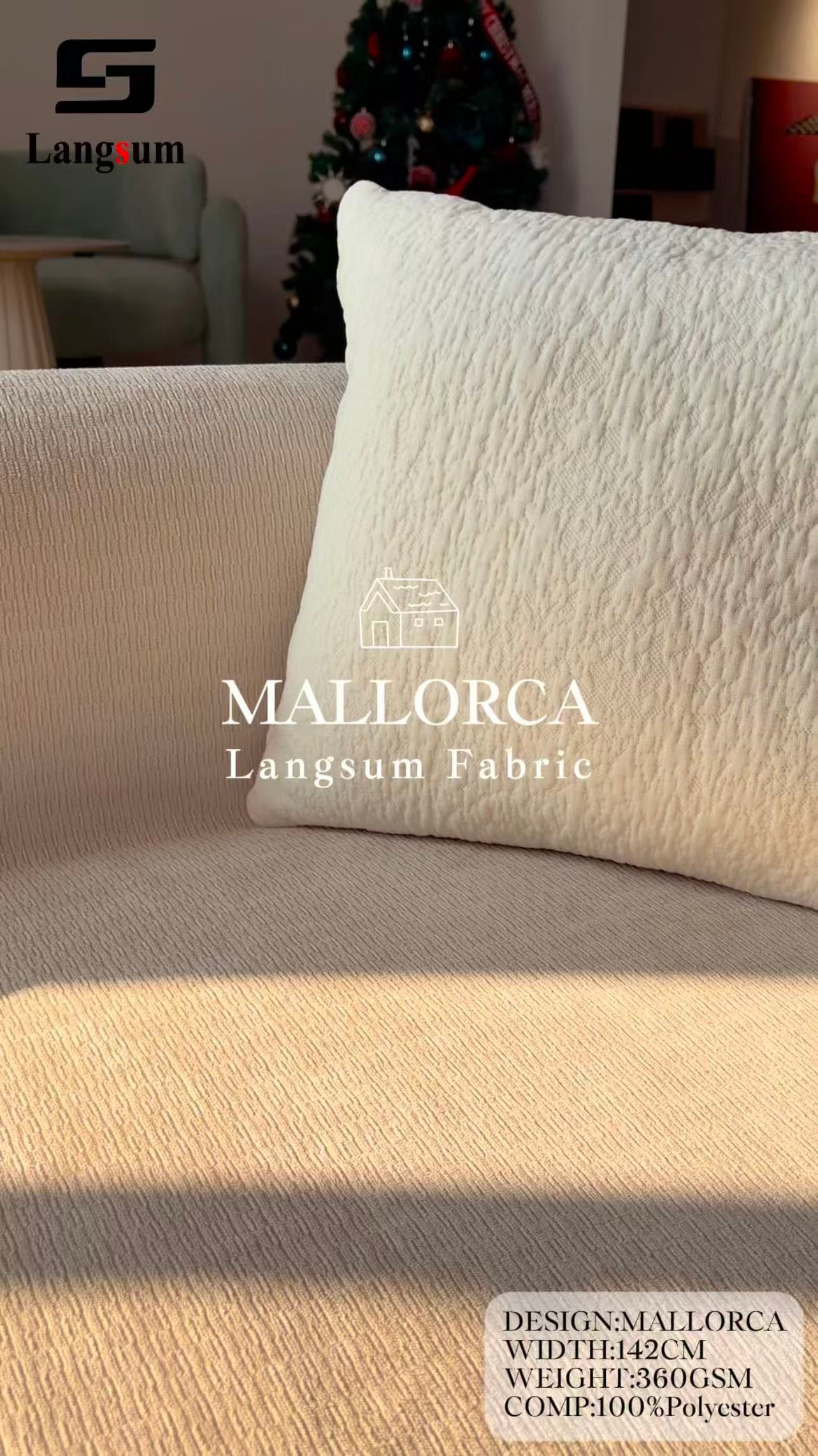 MALLORCA Velvet Fabric Knitted Fabric Jacquard-360gsm, 56" Wide, 23 Colors Langsum Fabric