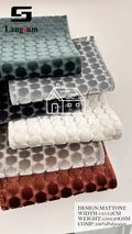 MATTONE Geometric-Pattern Polyester Upholstery Fabric – 550±20gsm, 57" Wide, 12 Colors