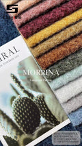 MORRINA Plush Fabric Polyester Upholstery Fabric – 430gsm, 55" Wide, 25 Colors