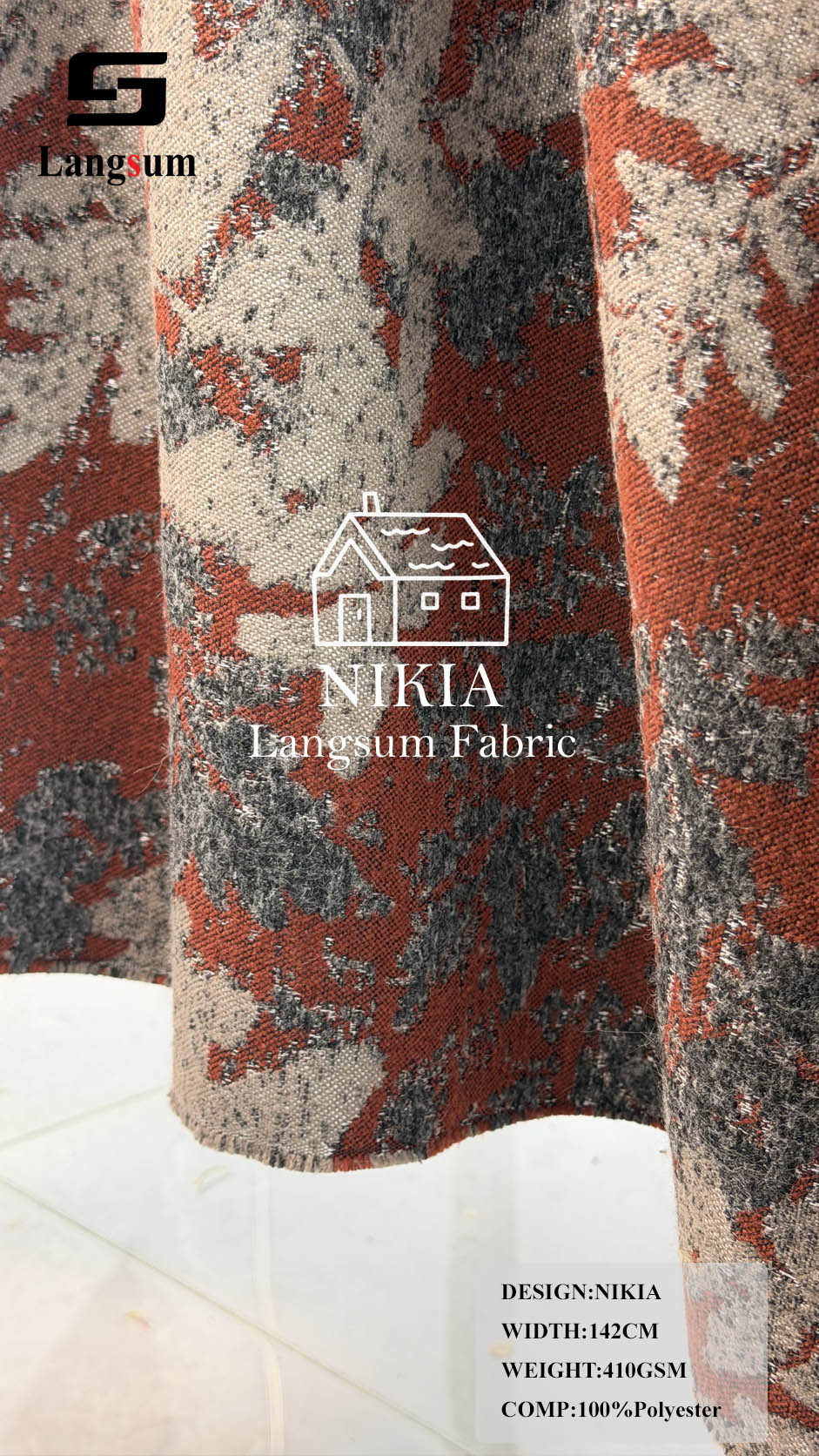 NIKIA Fabric – 410gsm, 56" Wide, 5 Colors Langsum Fabric