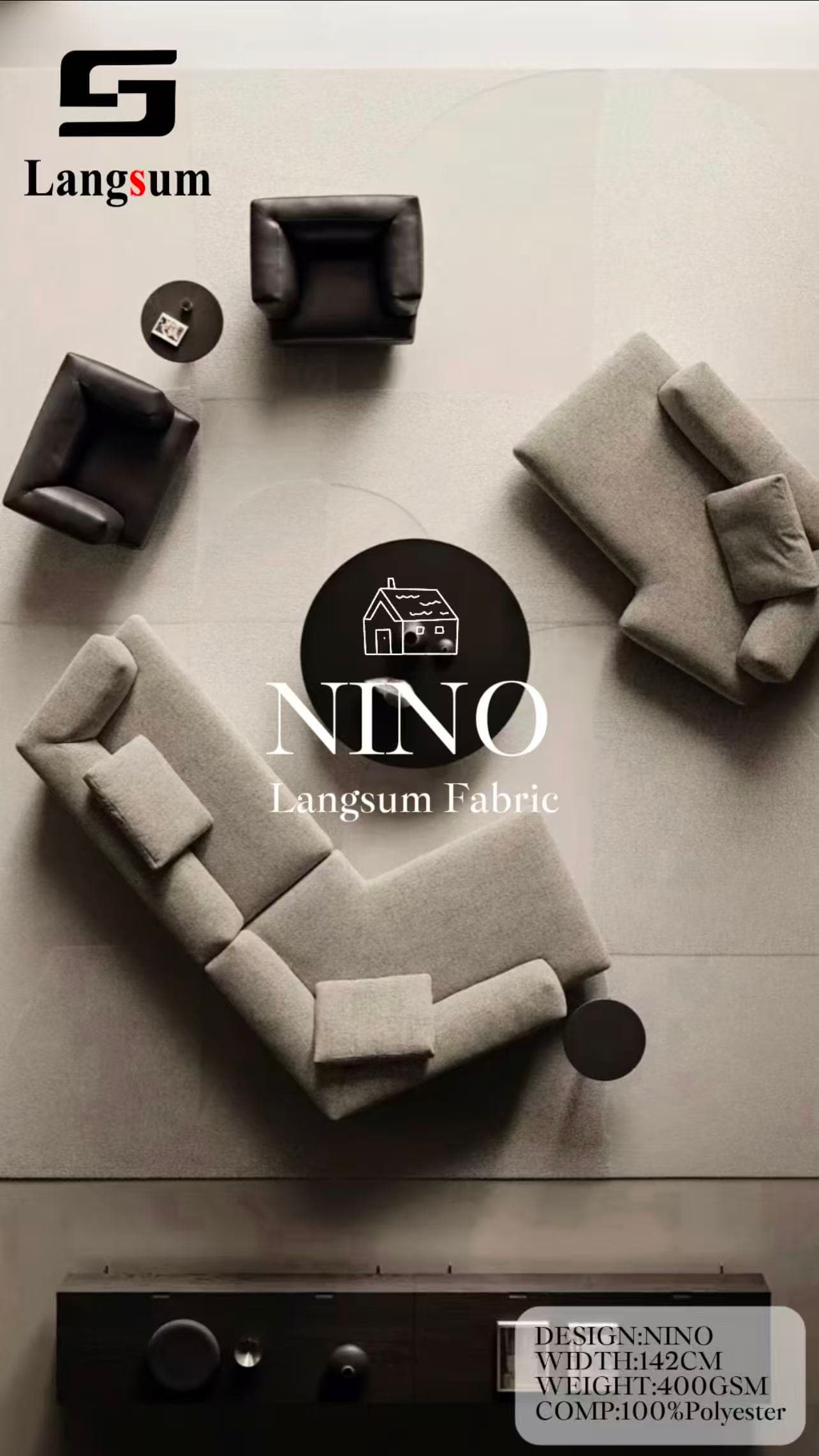 NINO Velvet Fabric Knitted Fabric Jacquard-400gsm, 56" Wide, 8 Colors Langsum Fabric