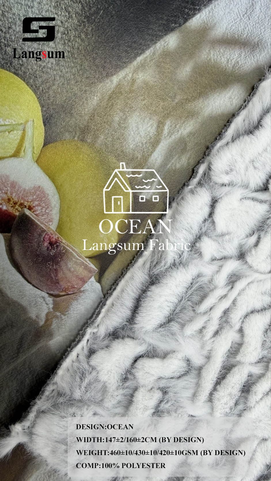 OCEAN Fabric Collection – Plain And Patterned Polyester Upholstery Designs Langsum Fabric