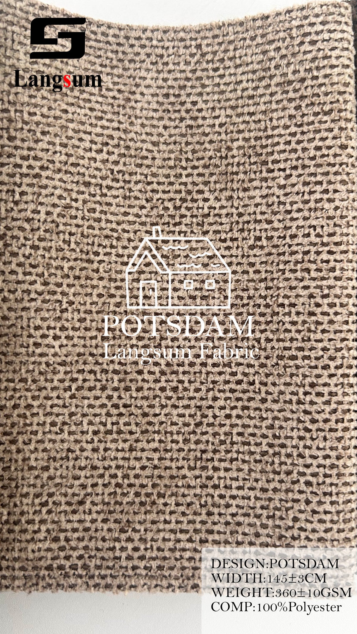 POTSDAM Fine-Textured Polyester Upholstery Fabric – 360±10gsm, 57" Wide, 24 Colors Langsum Fabric
