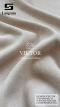 VIKTOR H Linen Look Fabric Polyester Linen Upholstery Fabric – 410gsm, 56" Wide, 9 Colors