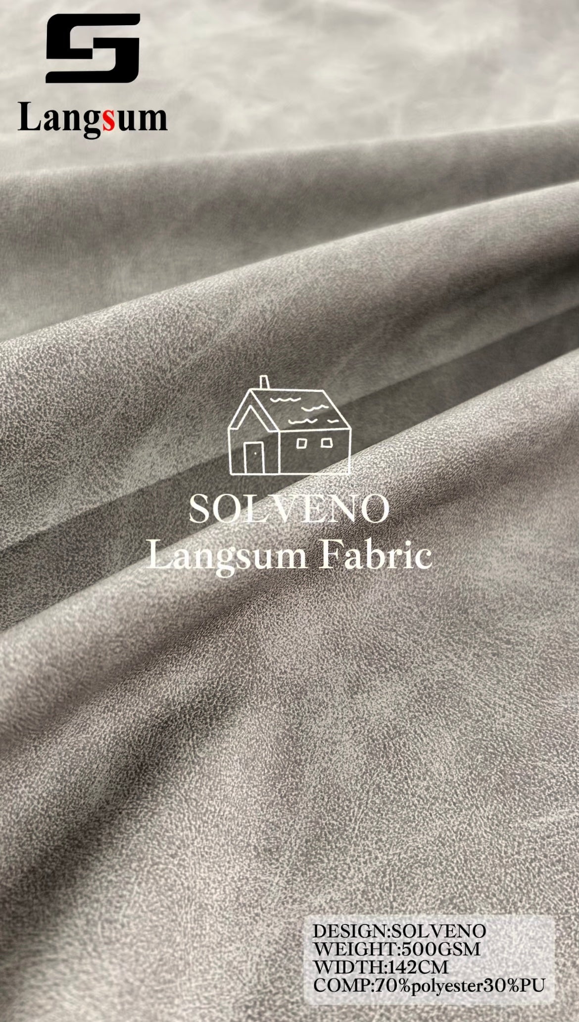 SOLVENO Smooth-Surface Upholstery Fabric Langsum Fabric