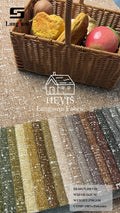 HEVIS Multicolor Textured Polyester Upholstery Fabric – 370gsm, 56" Wide, 38 Colors