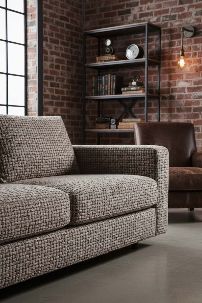REKTOR Linen Look Fabric Polyester Upholstery Fabric – 900gsm, 56